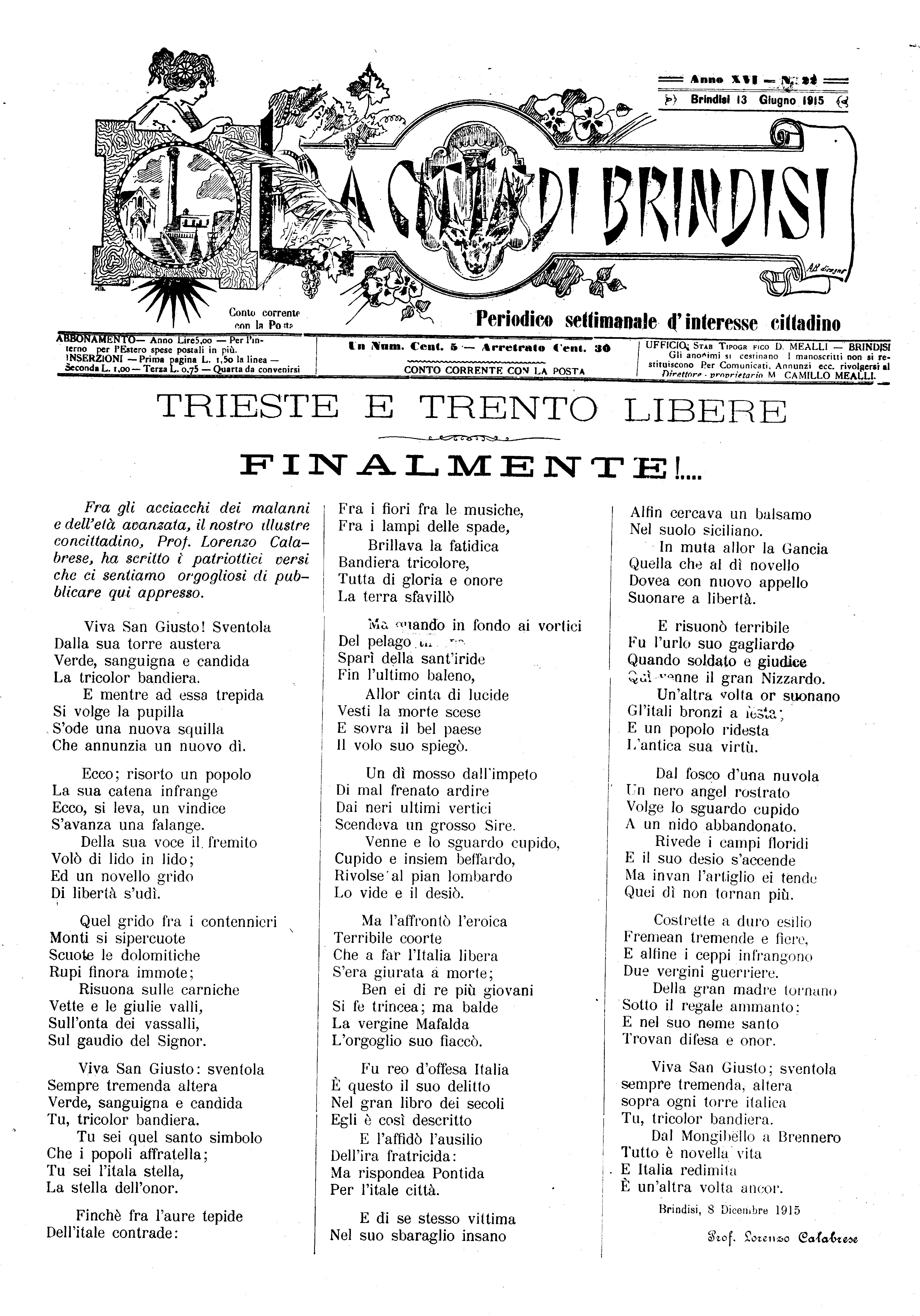 A. 16, n. 22 (13 Giu. 1915)