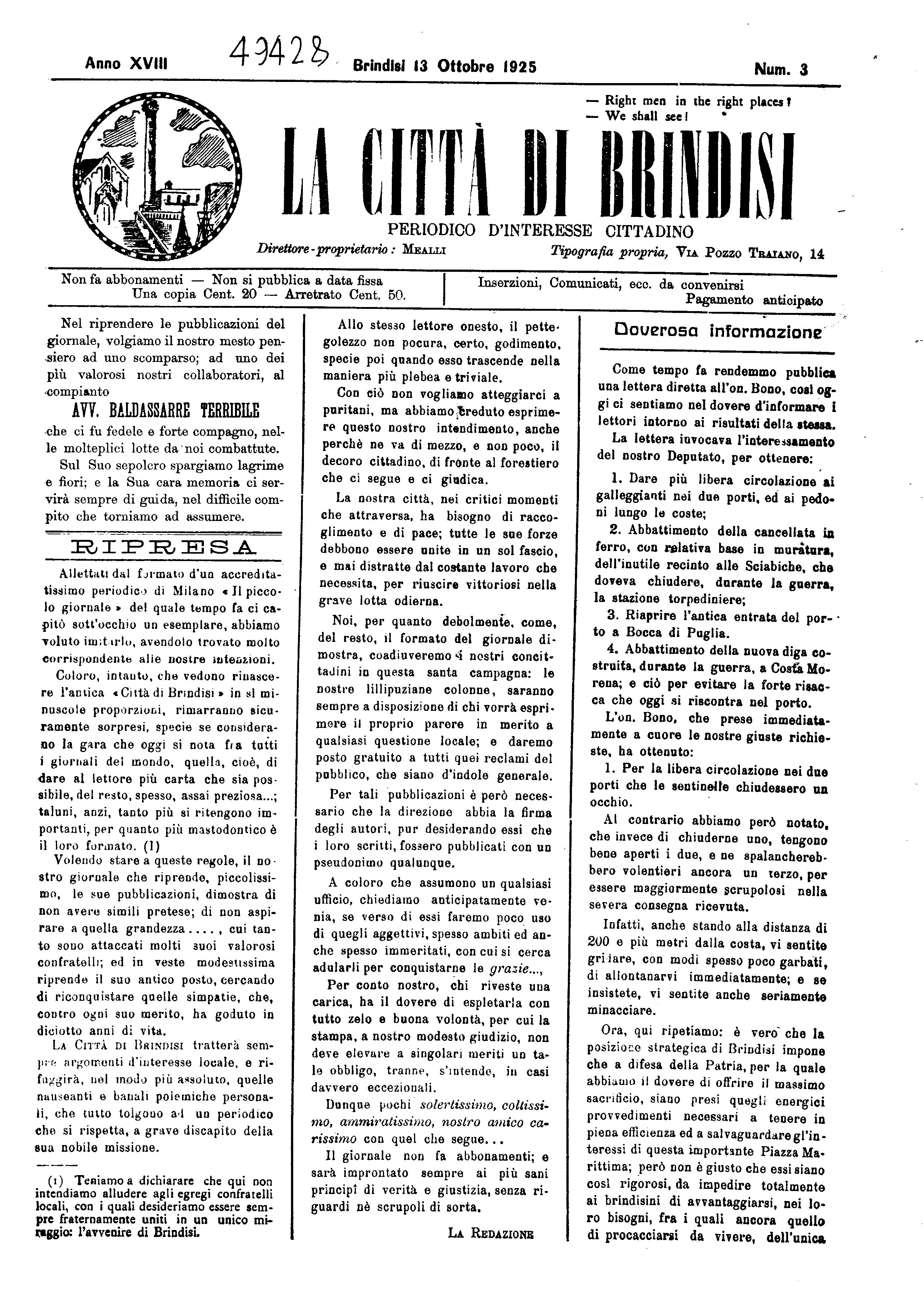 A. 18, n. 03 (13 Ott. 1925)