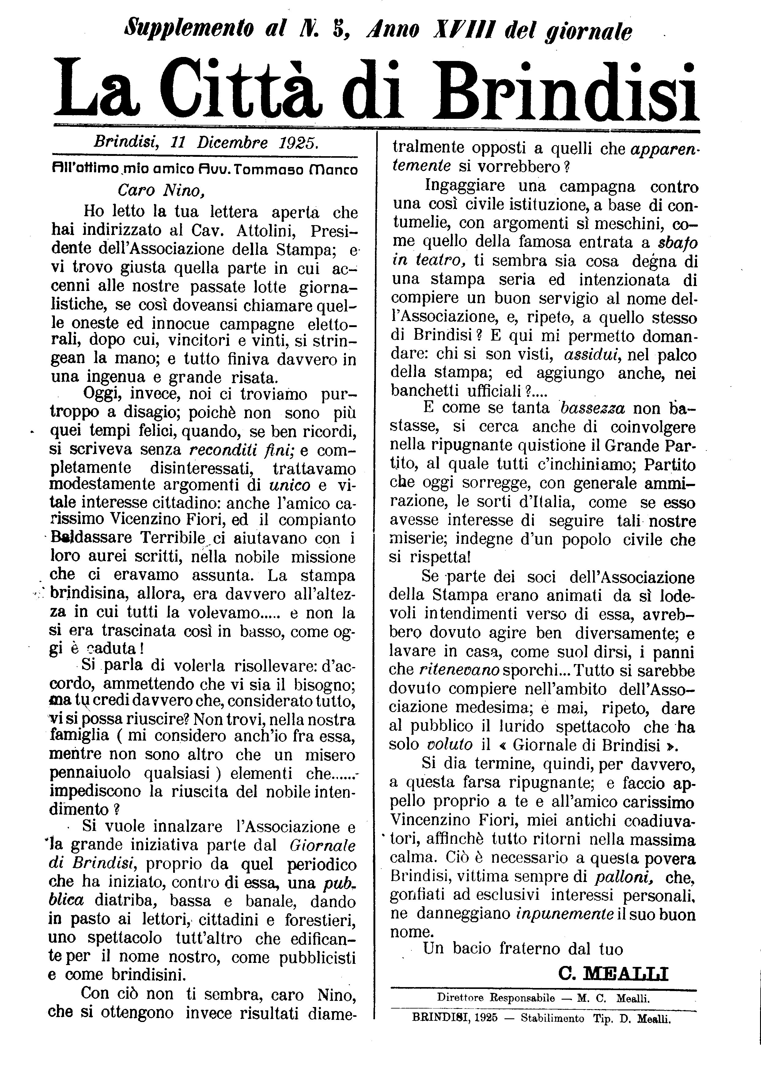 A. 18, n. 05 (11 Dic. 1925)_SUPPLEMENTO