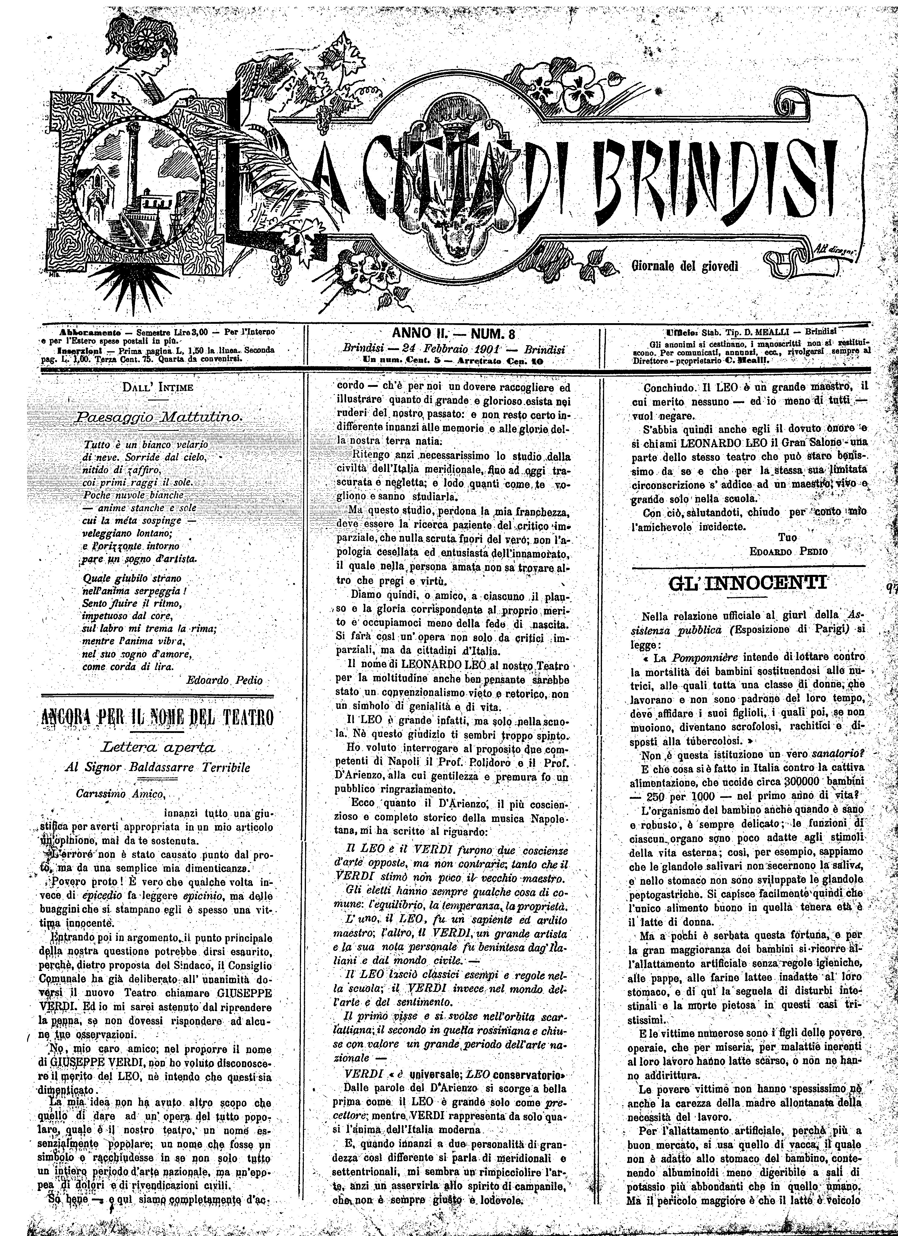 A. 2, n. 08 (24 Febb. 1901)
