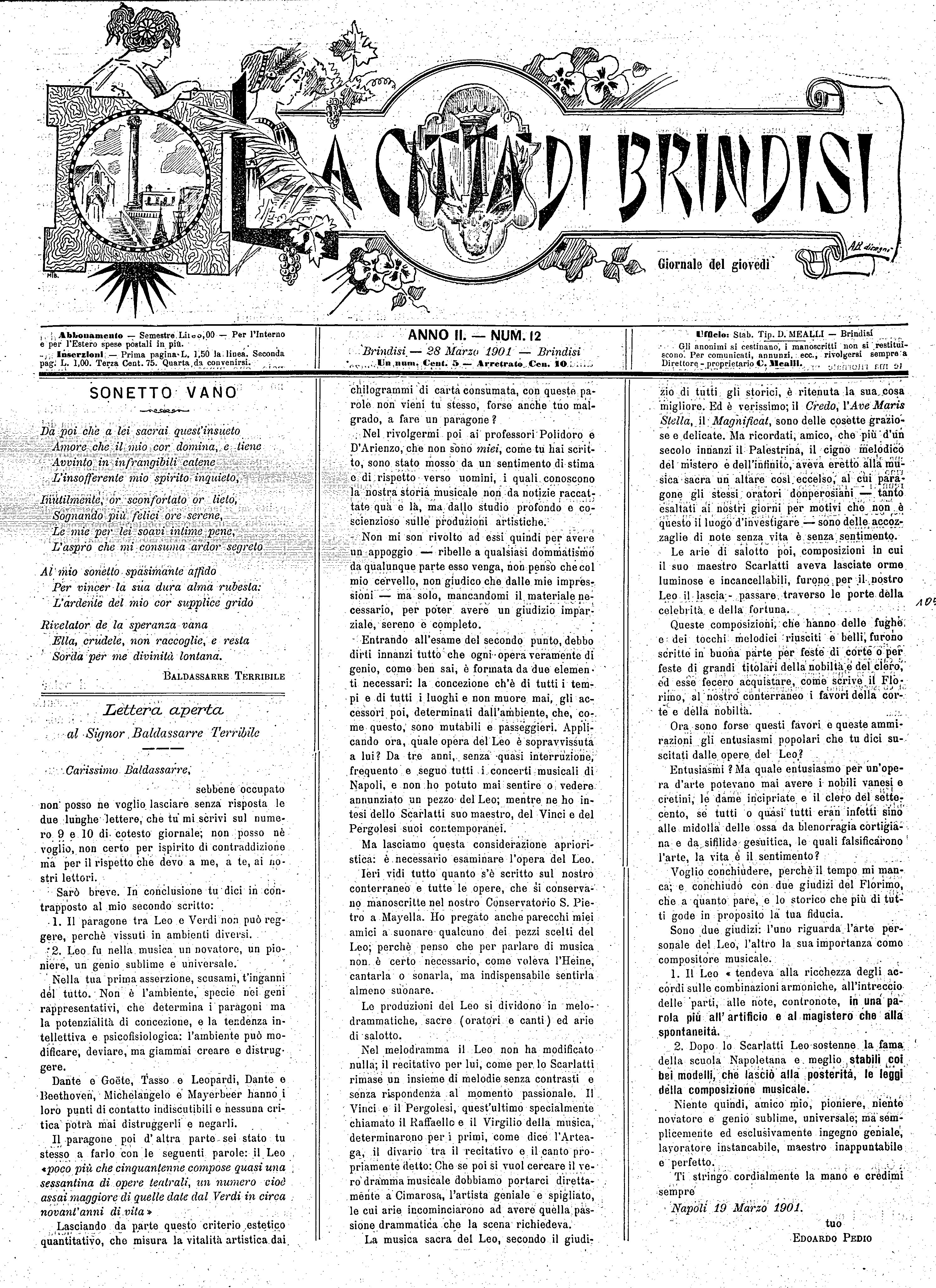 A. 2, n. 12 (28 Mar. 1901)
