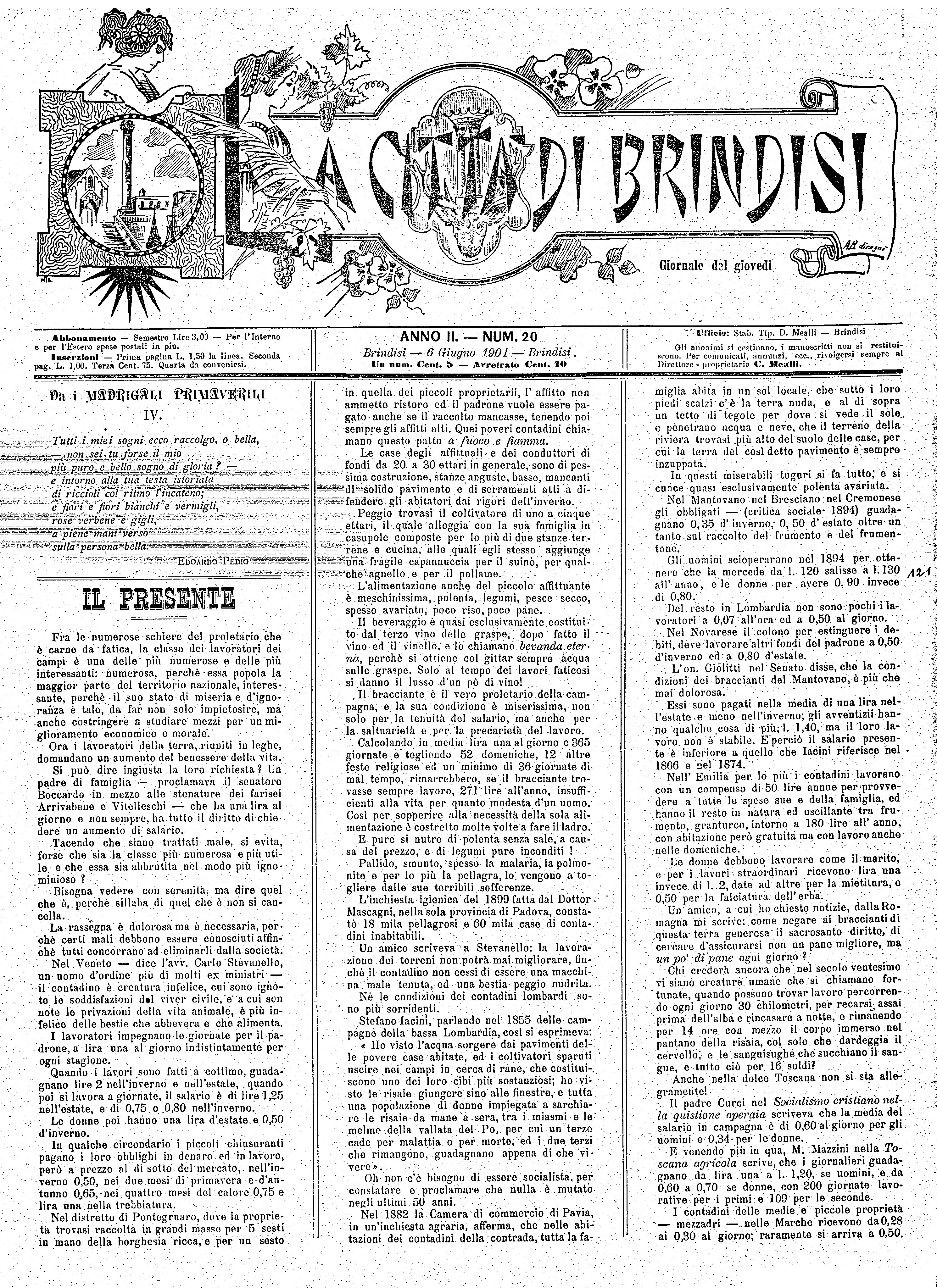 A. 2, n. 20 (06 Giu. 1901)