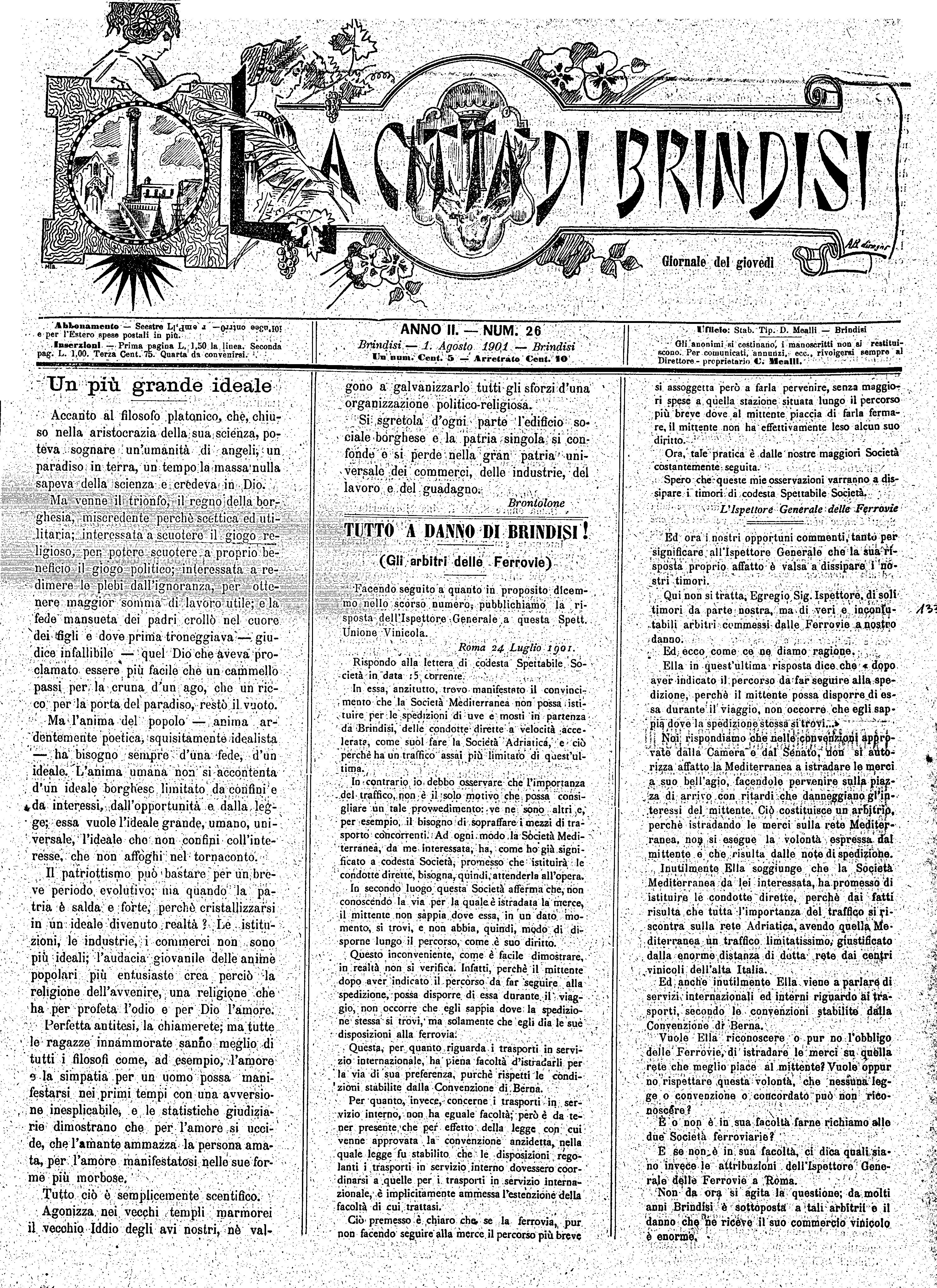 A. 2, n. 26 (01 Ago. 1901)