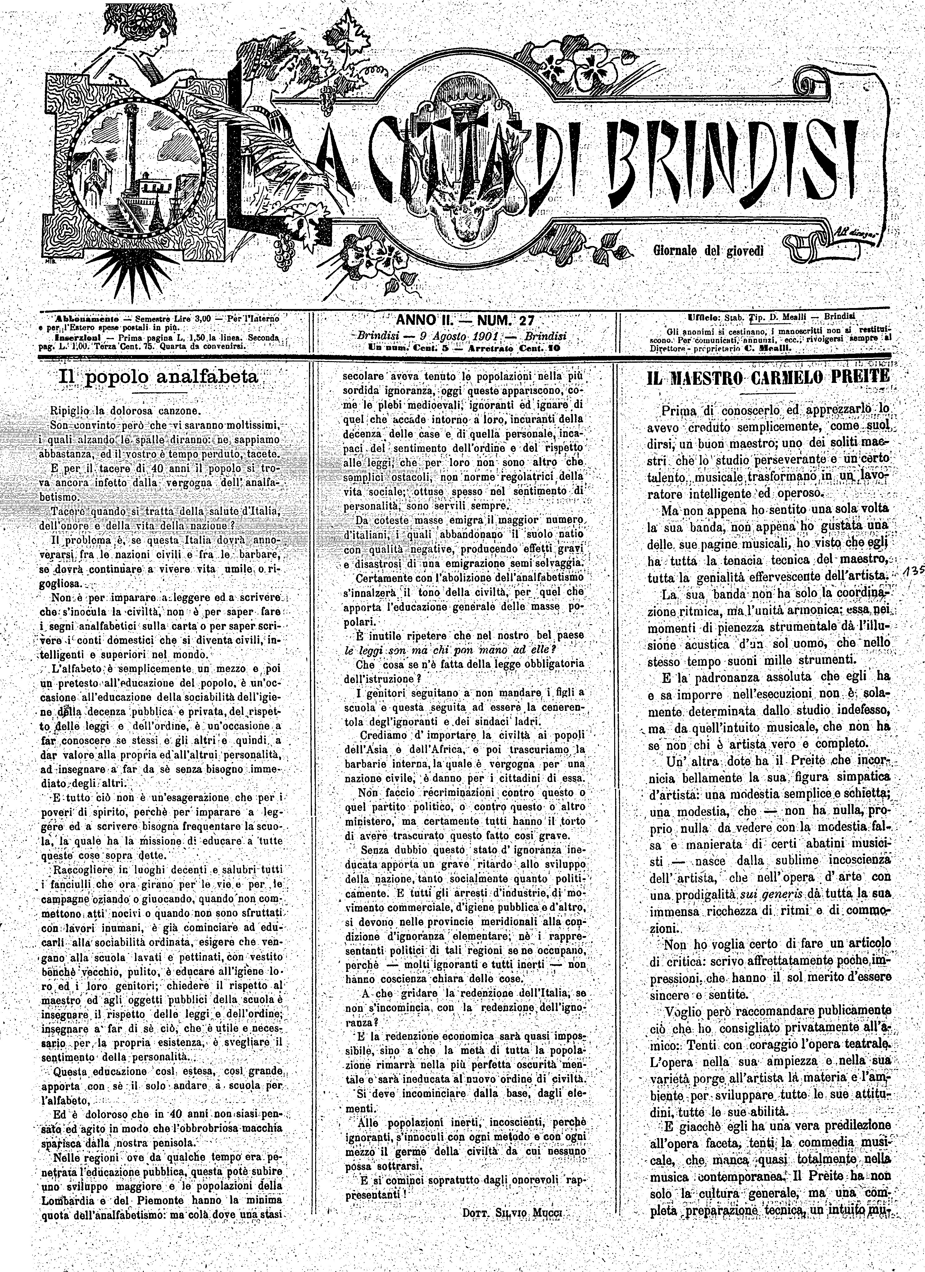 A. 2, n. 27 (09 Ago. 1901)