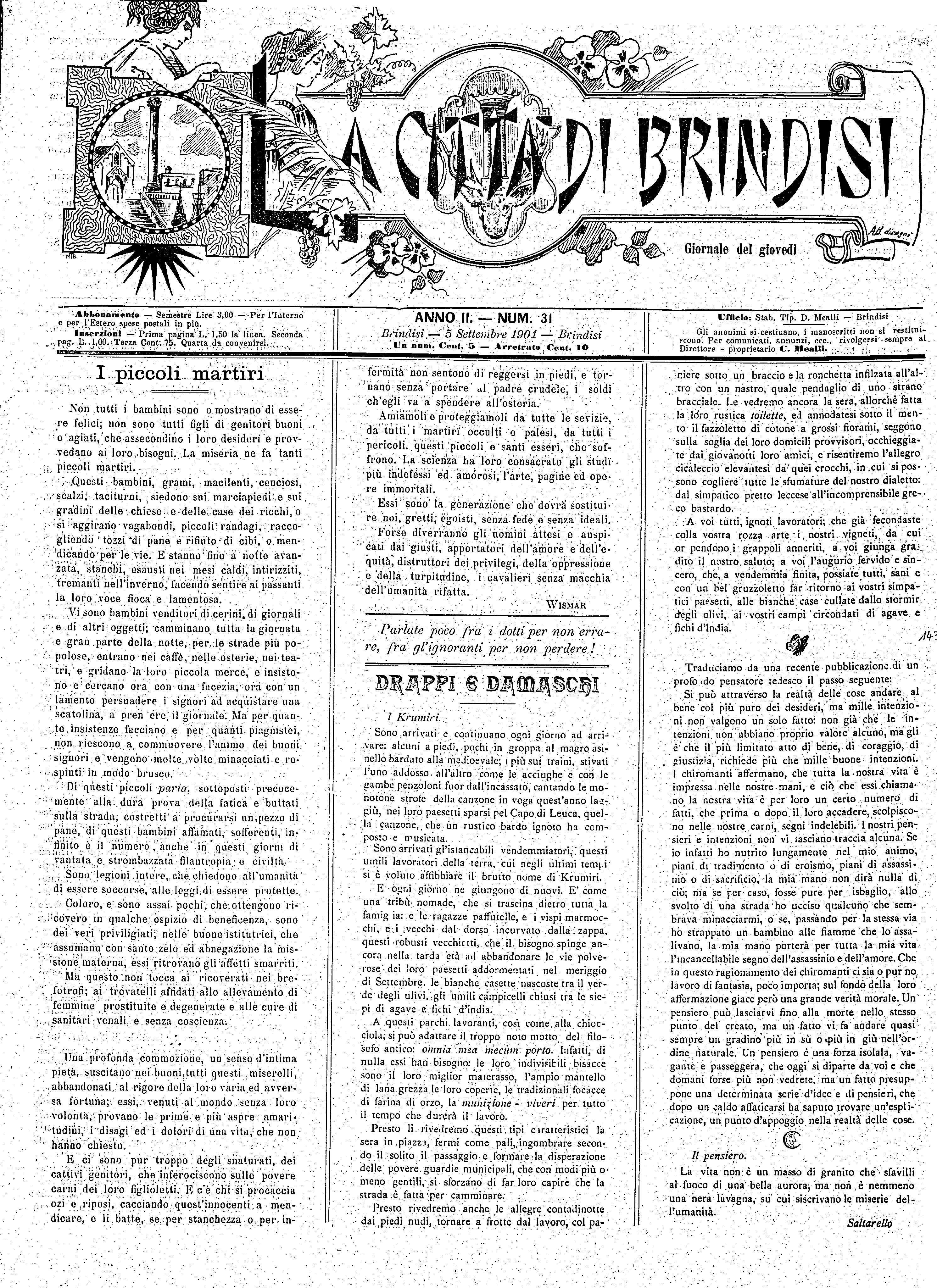 A. 2, n. 31 (05 Sett. 1901)