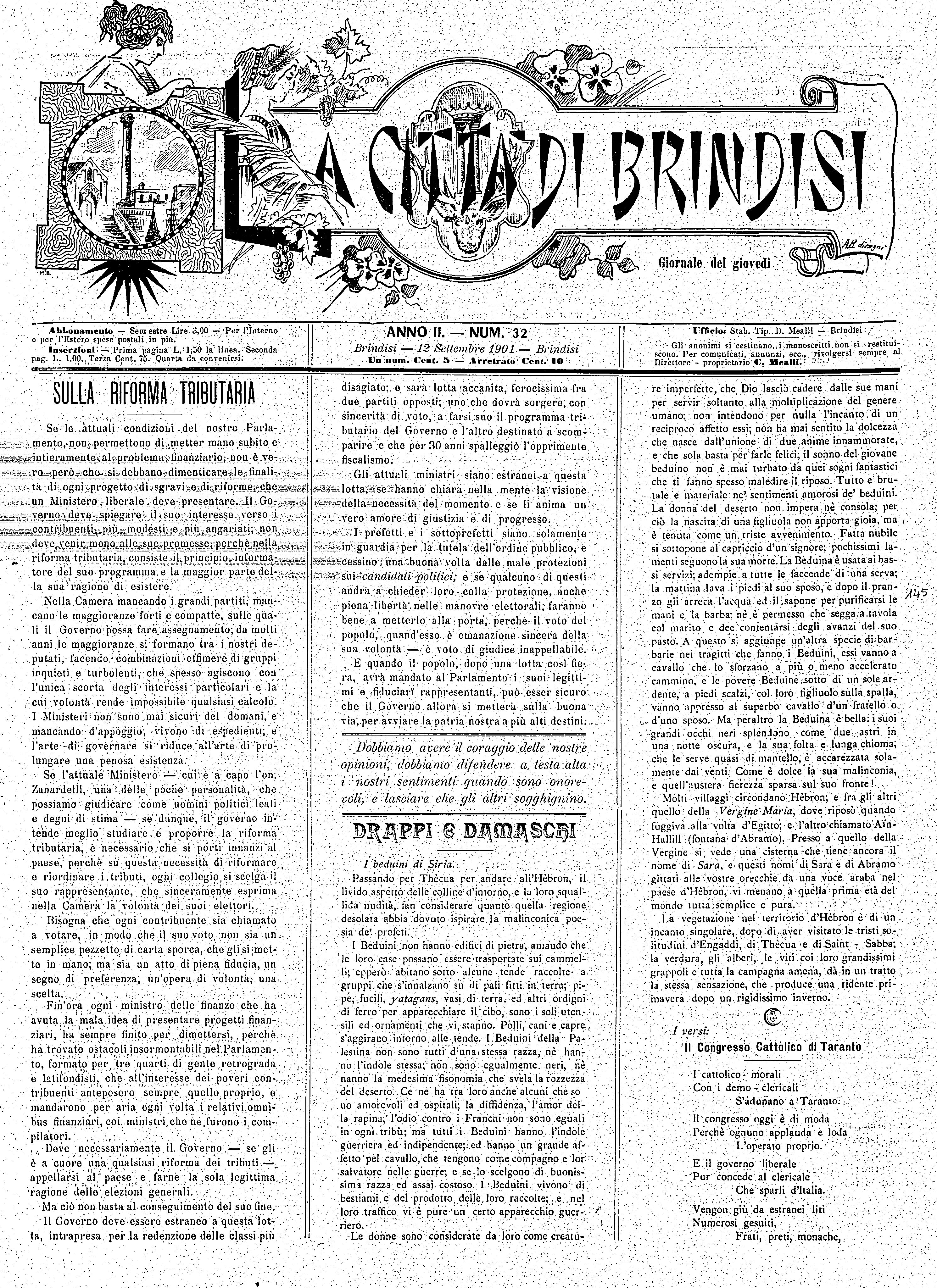 A. 2, n. 32 (12 Sett. 1901)