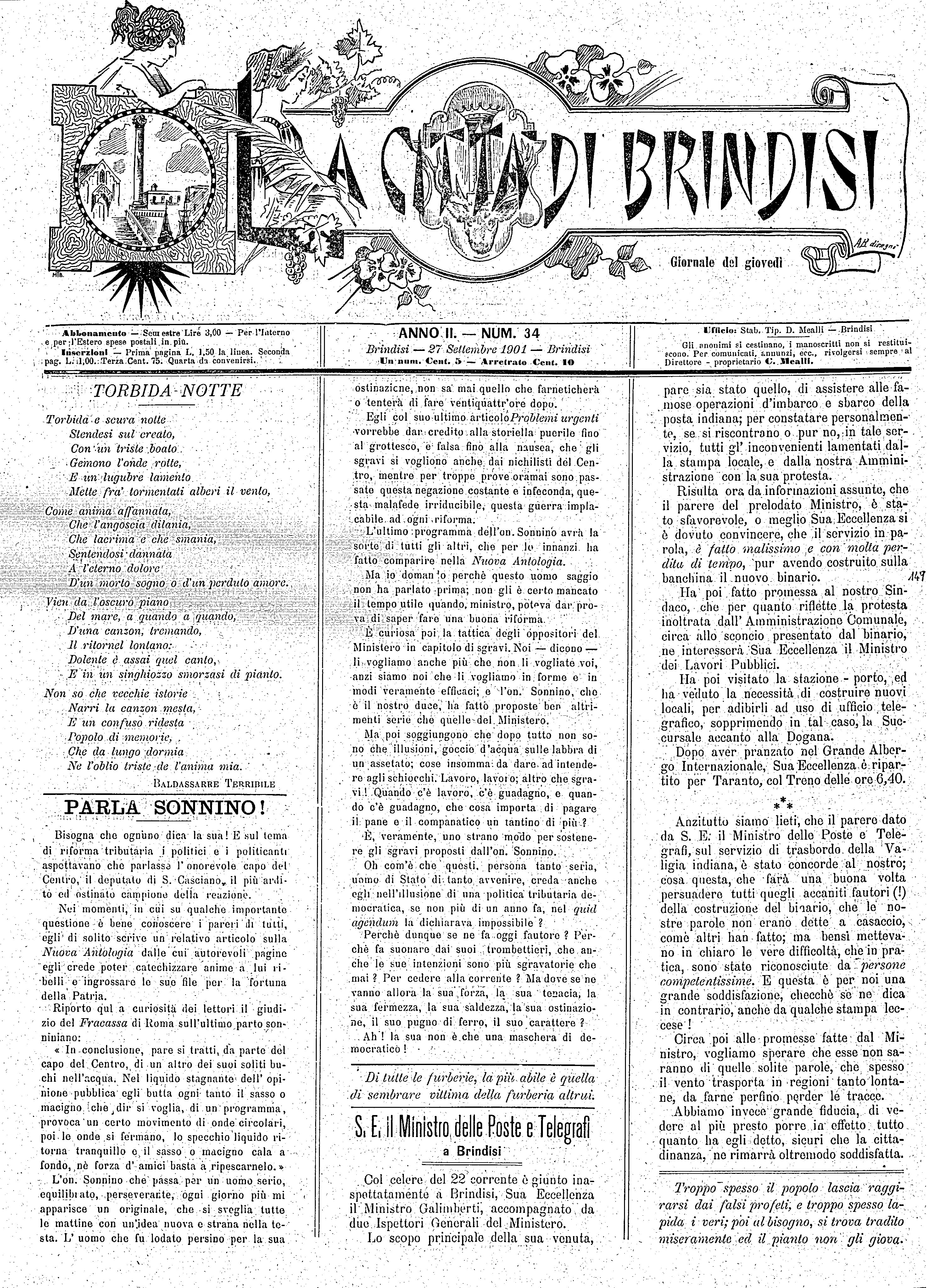 A. 2, n. 34 (27 Sett. 1901)