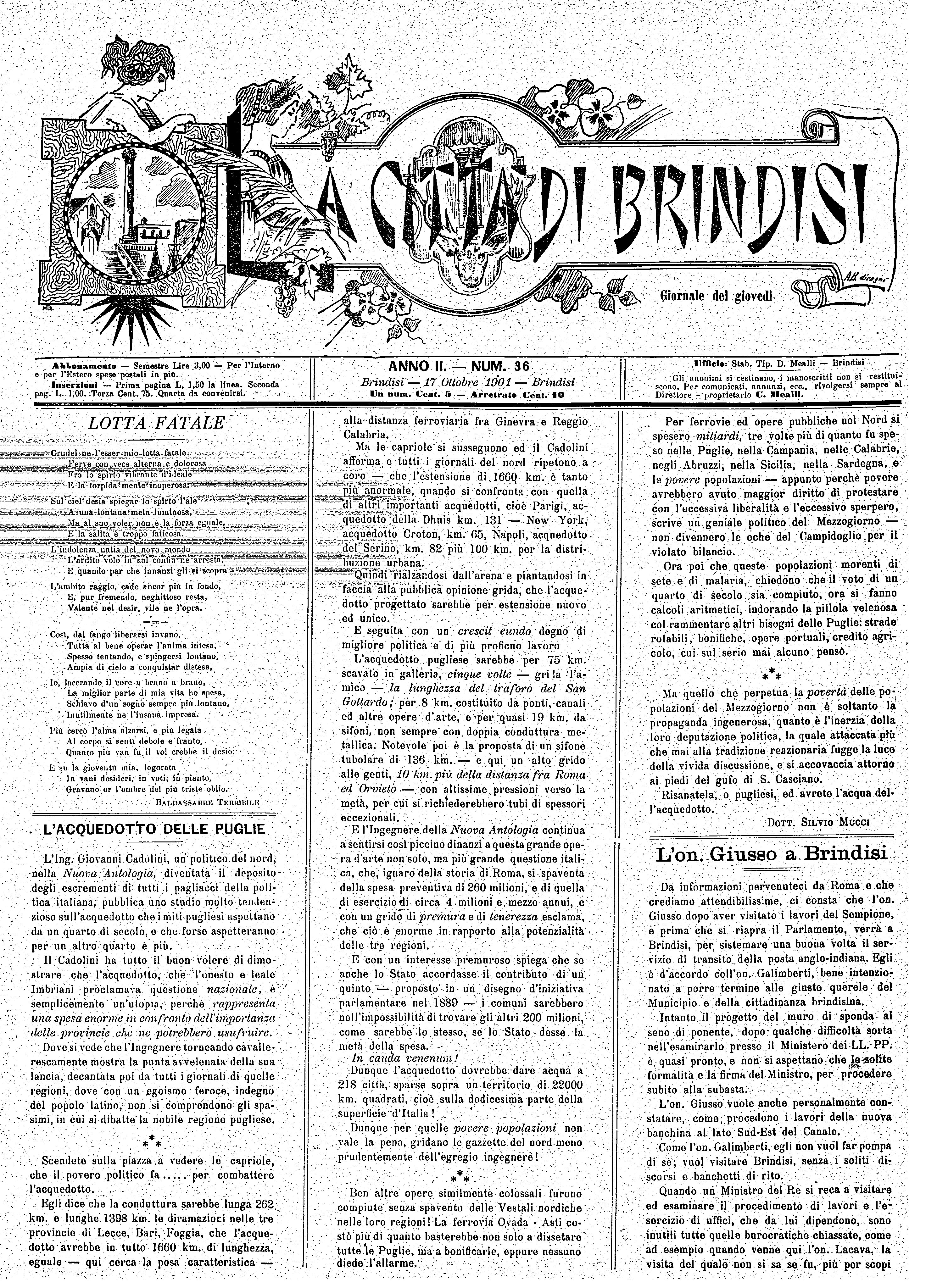 A. 2, n. 36 (17 Ott. 1901)