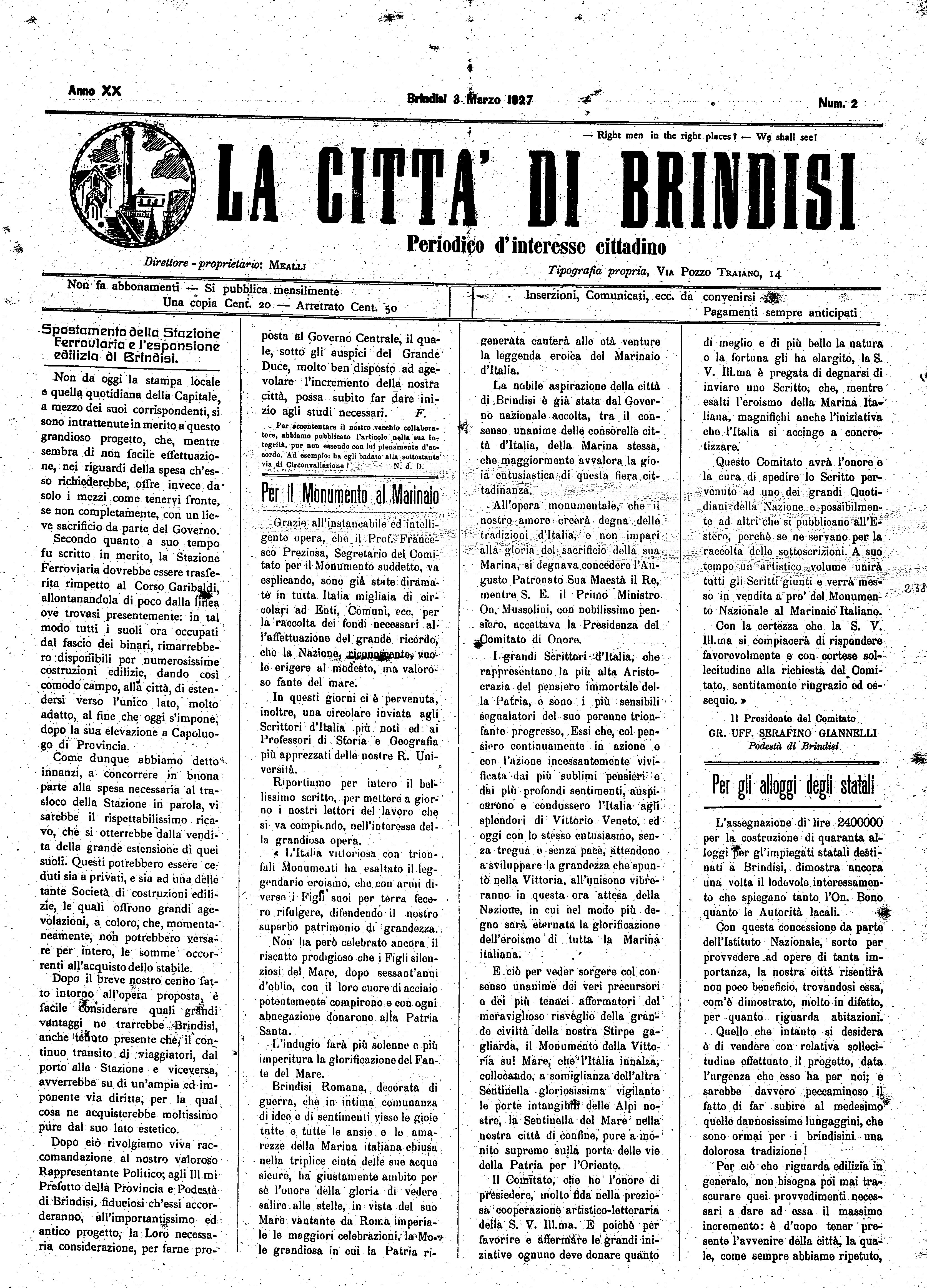 A. 20, n. 02 (03 Mar. 1927)