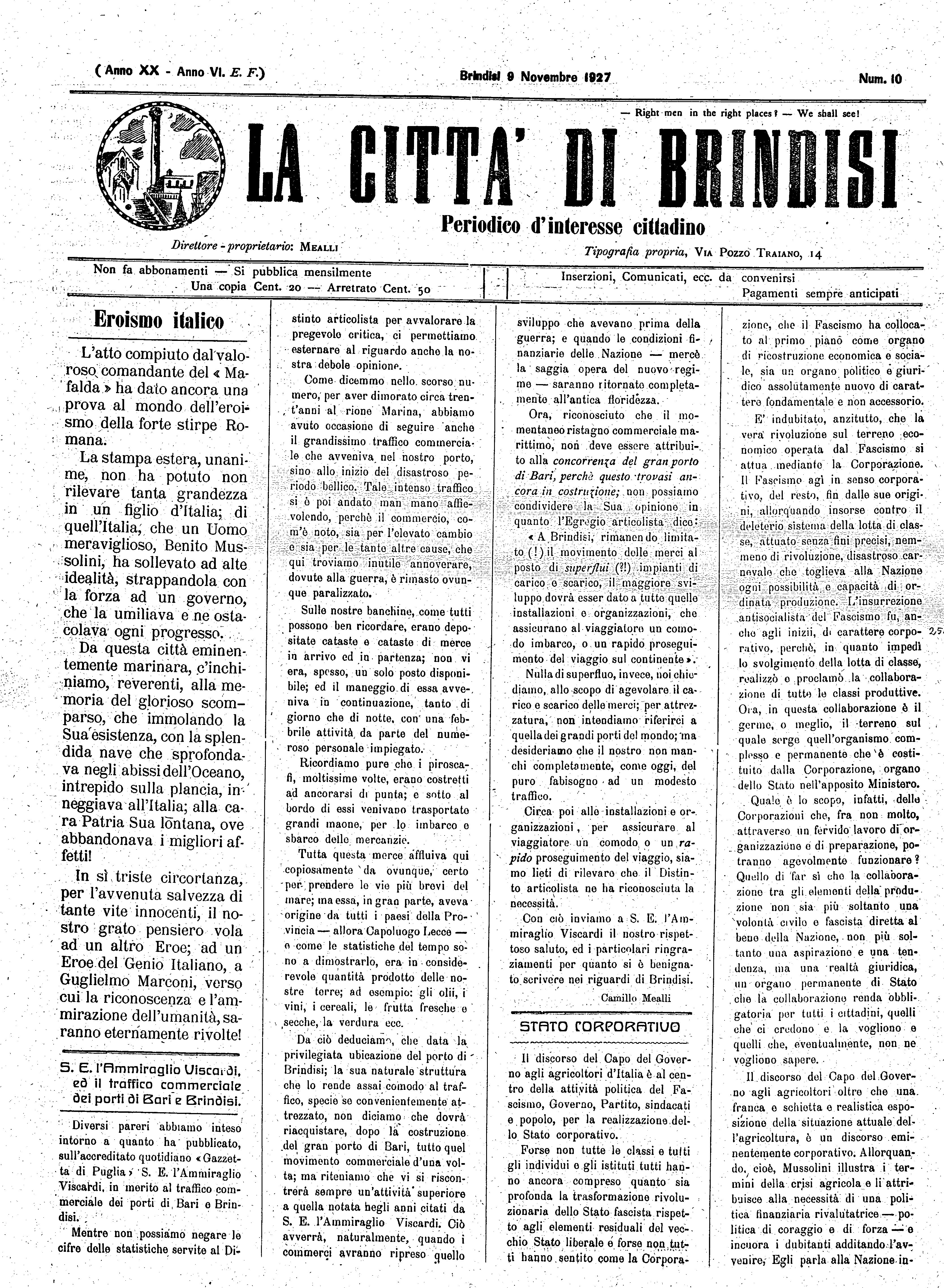 A. 20, n. 10 (09 Nov. 1927)
