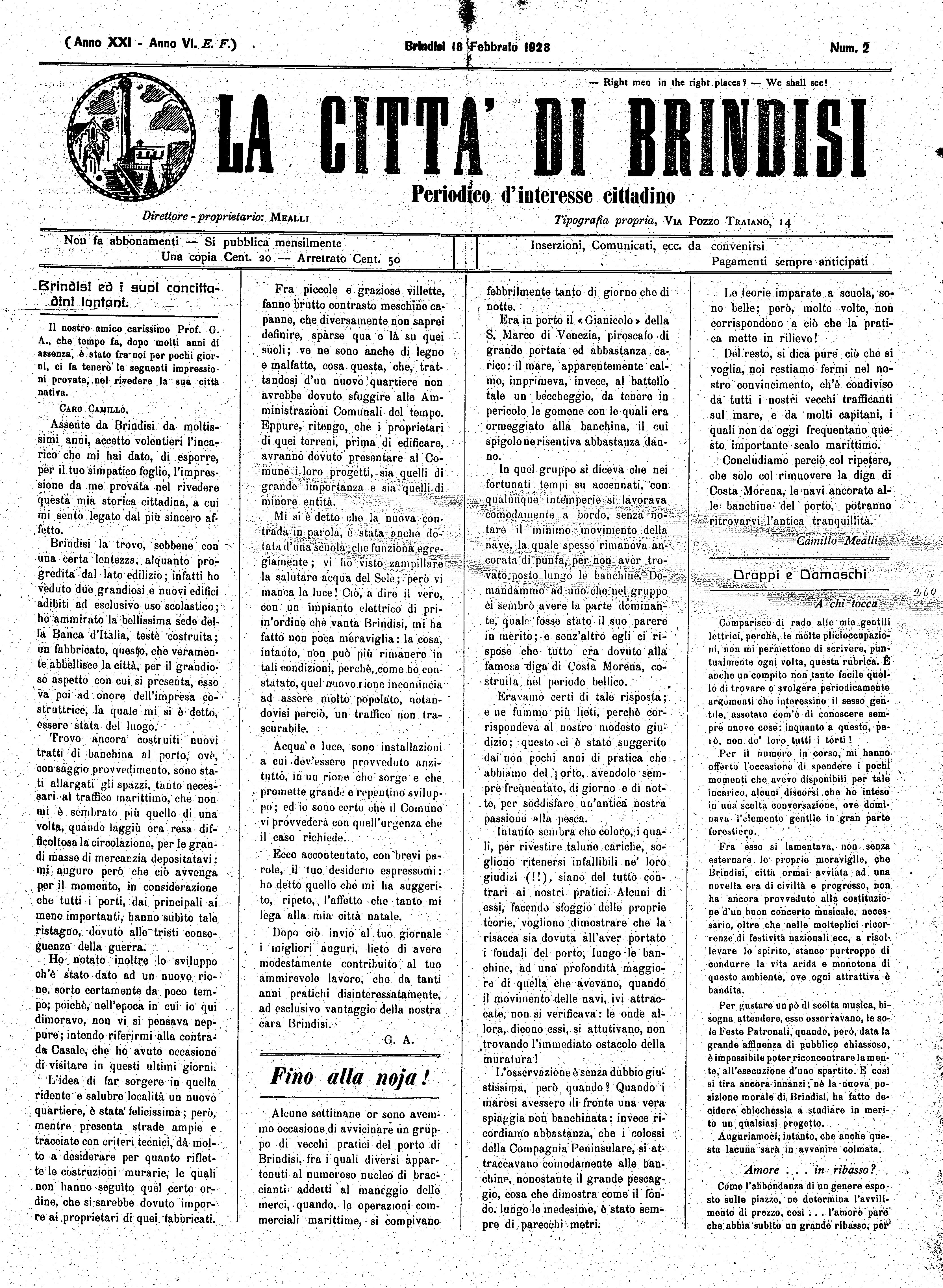 A. 21, n. 02 (18 Febb. 1928)