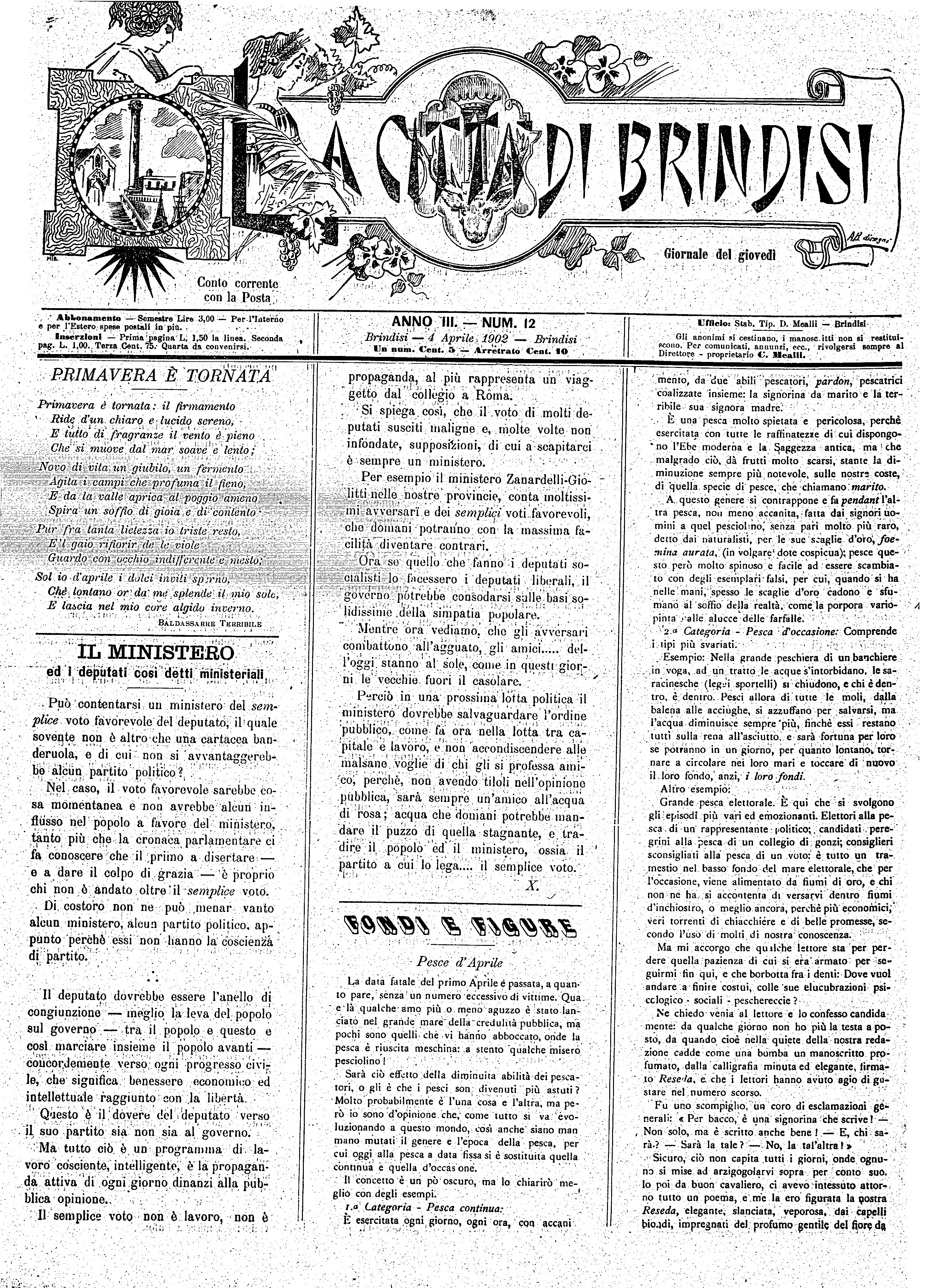 A. 3, n. 12 (04 Apr. 1902)
