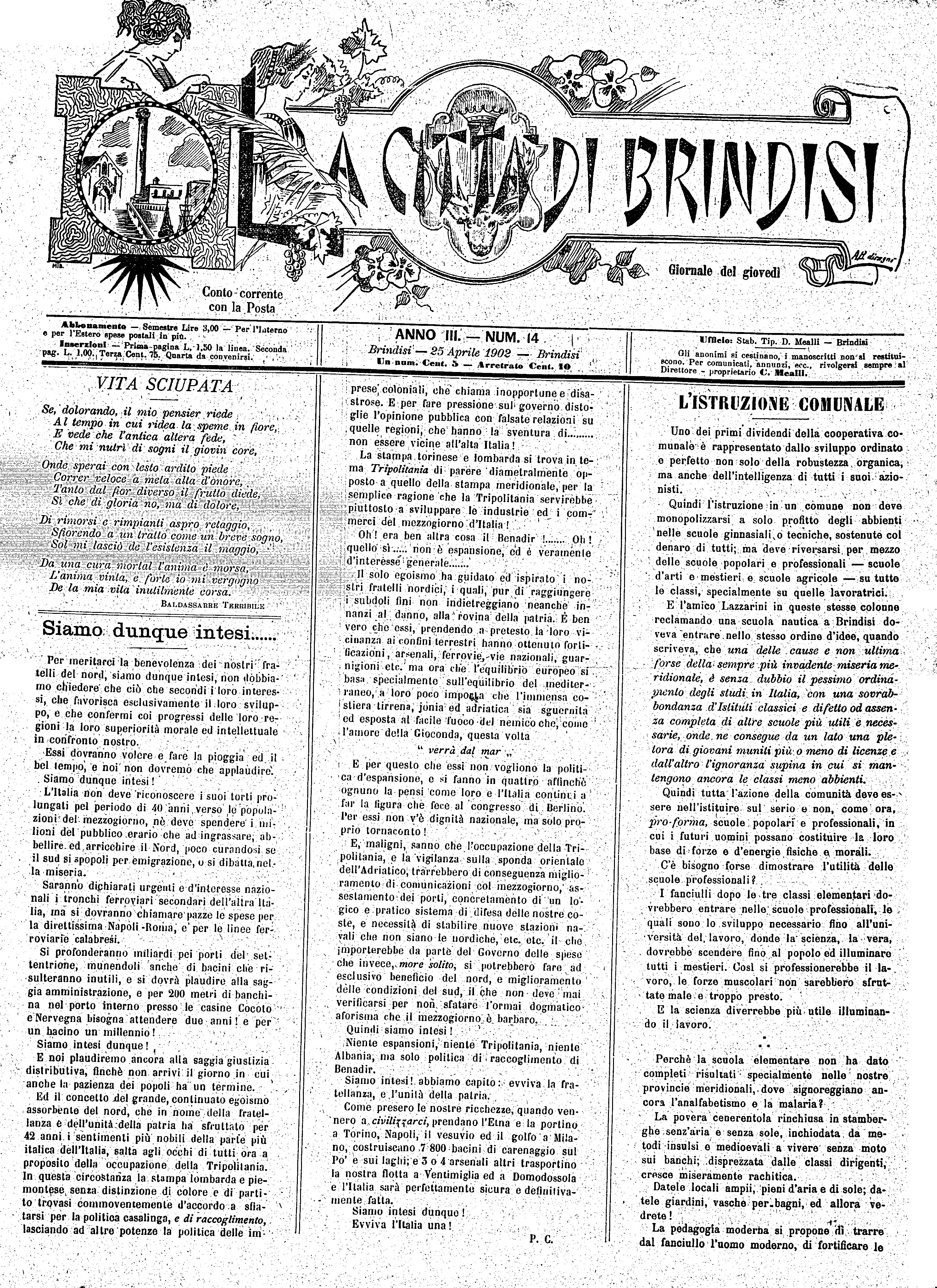 A. 3, n. 14 (25 Apr. 1902)