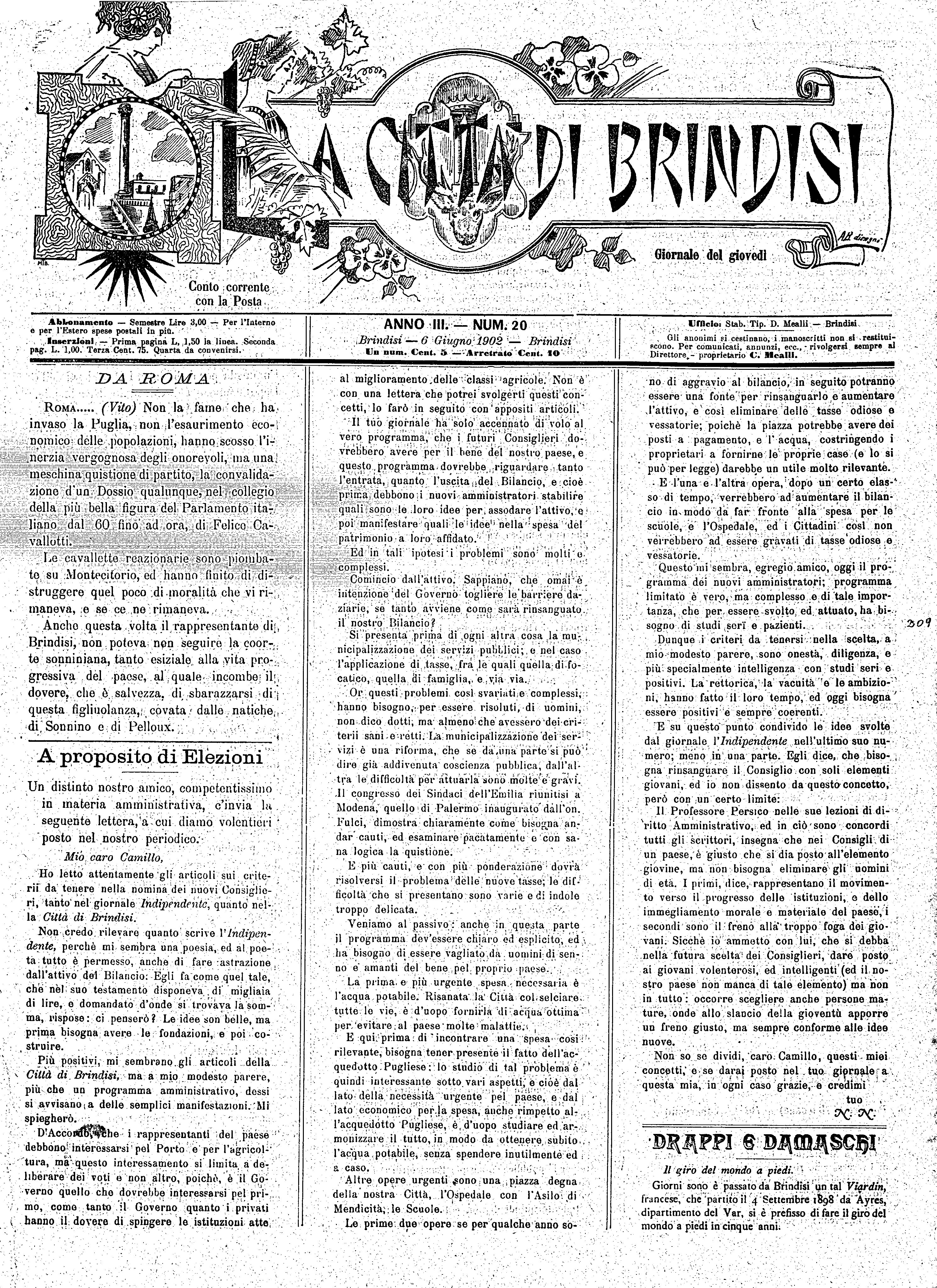 A. 3, n. 20 (06 Giu. 1902)