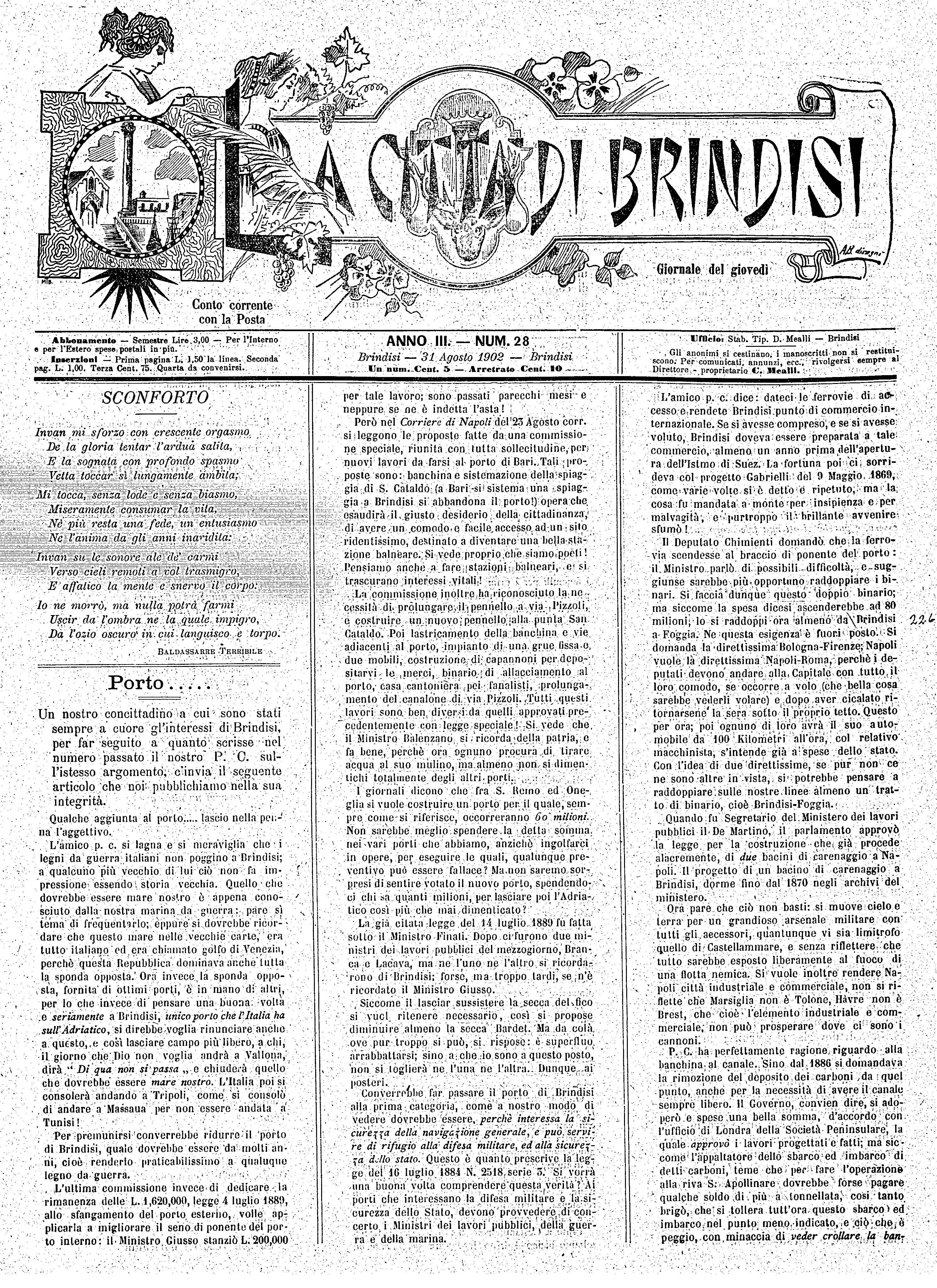 A. 3, n. 28 (31 Ago. 1902)