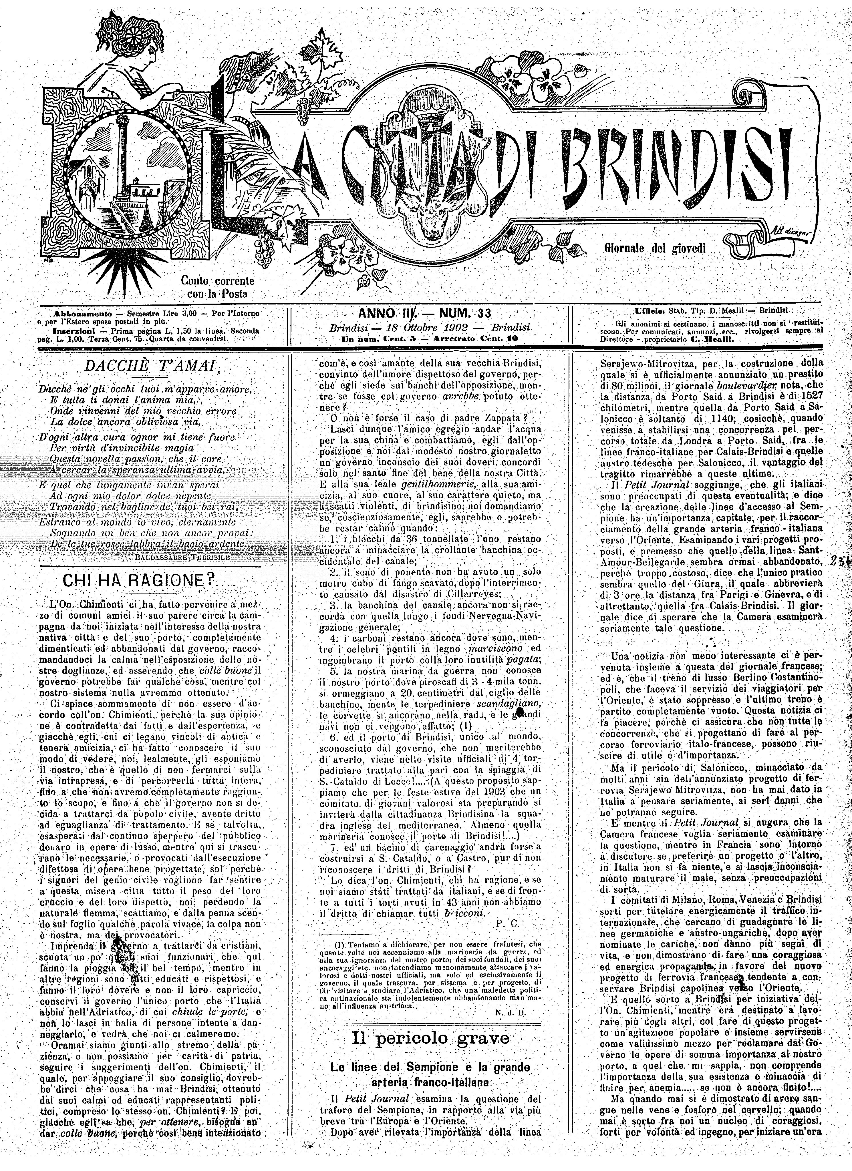 A. 3, n. 33 (18 Ott. 1902)