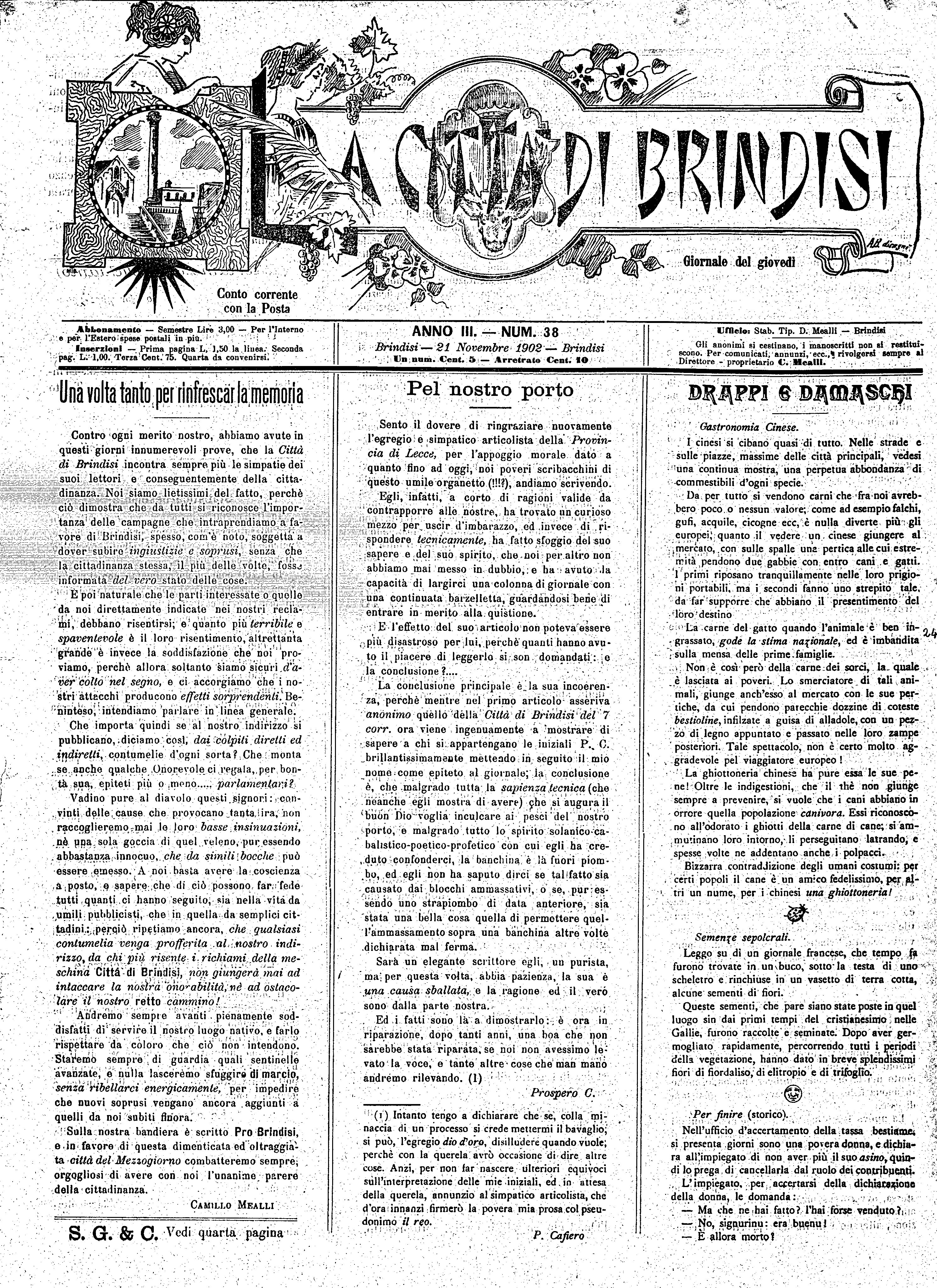 A. 3, n. 38 (21 Nov. 1902)