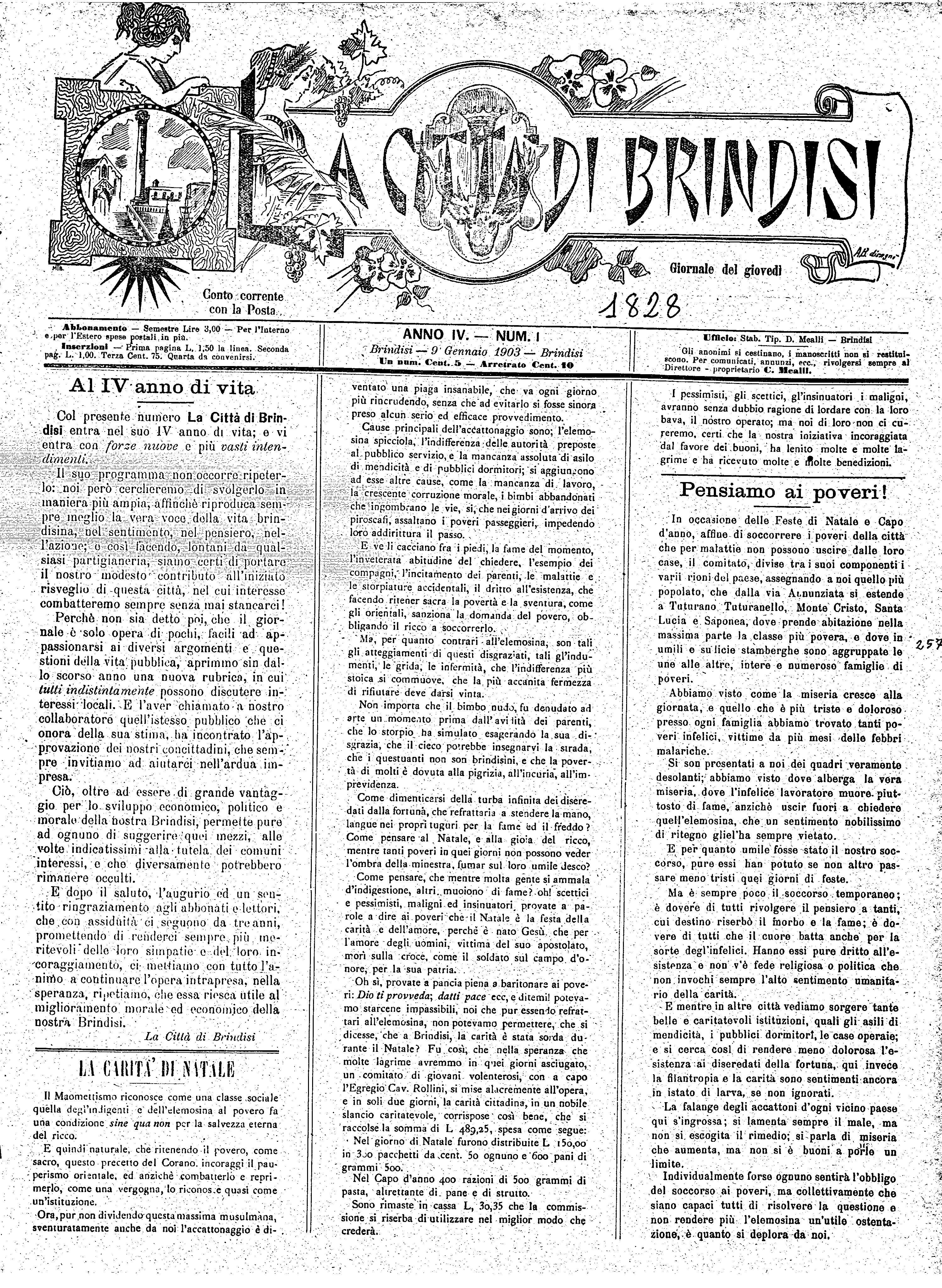 A. 4, n. 01 (09 Genn. 1903)