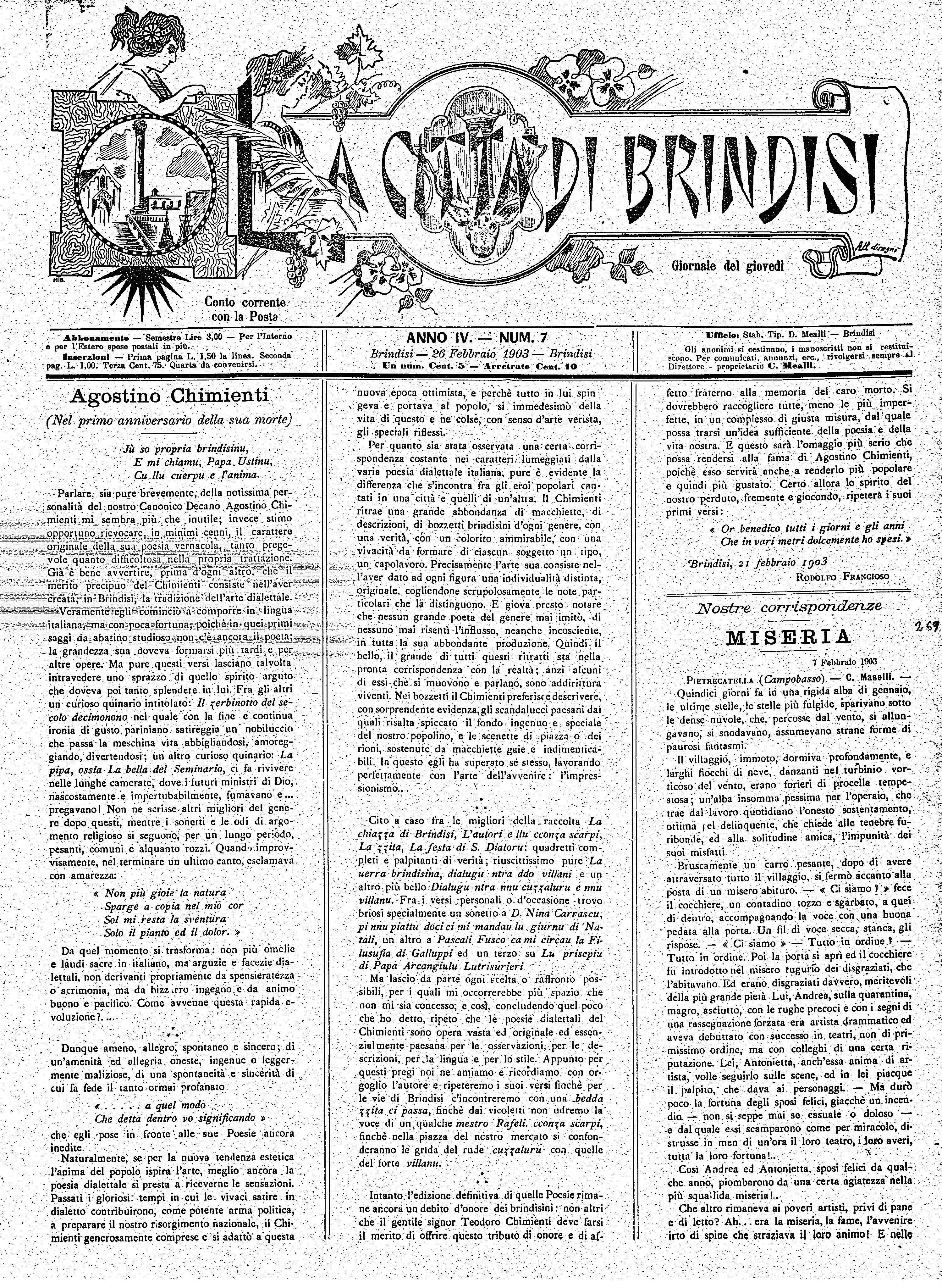 A. 4, n. 07 (26 Febb. 1903)