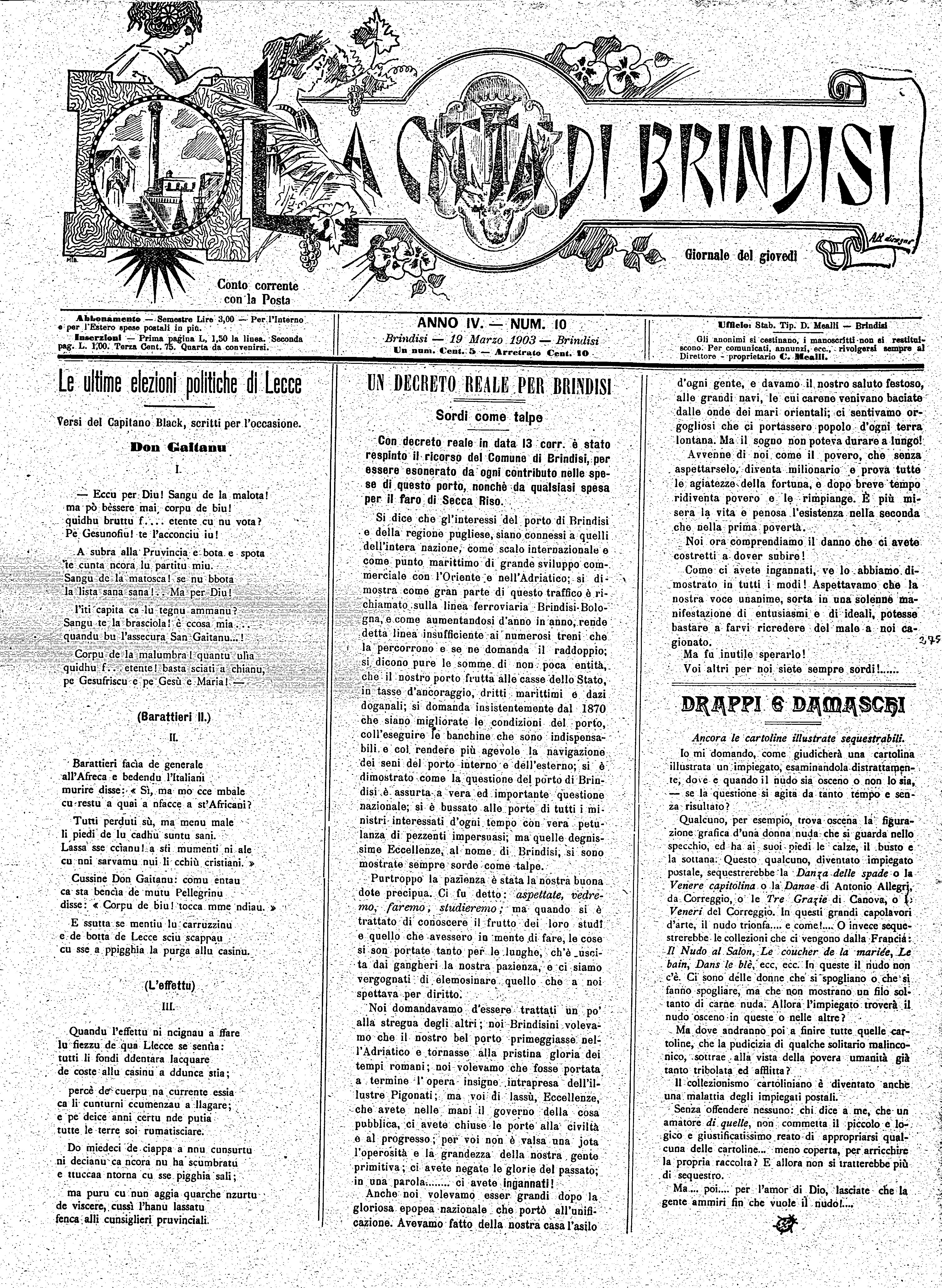 A. 4, n. 10 (19 Mar. 1903)