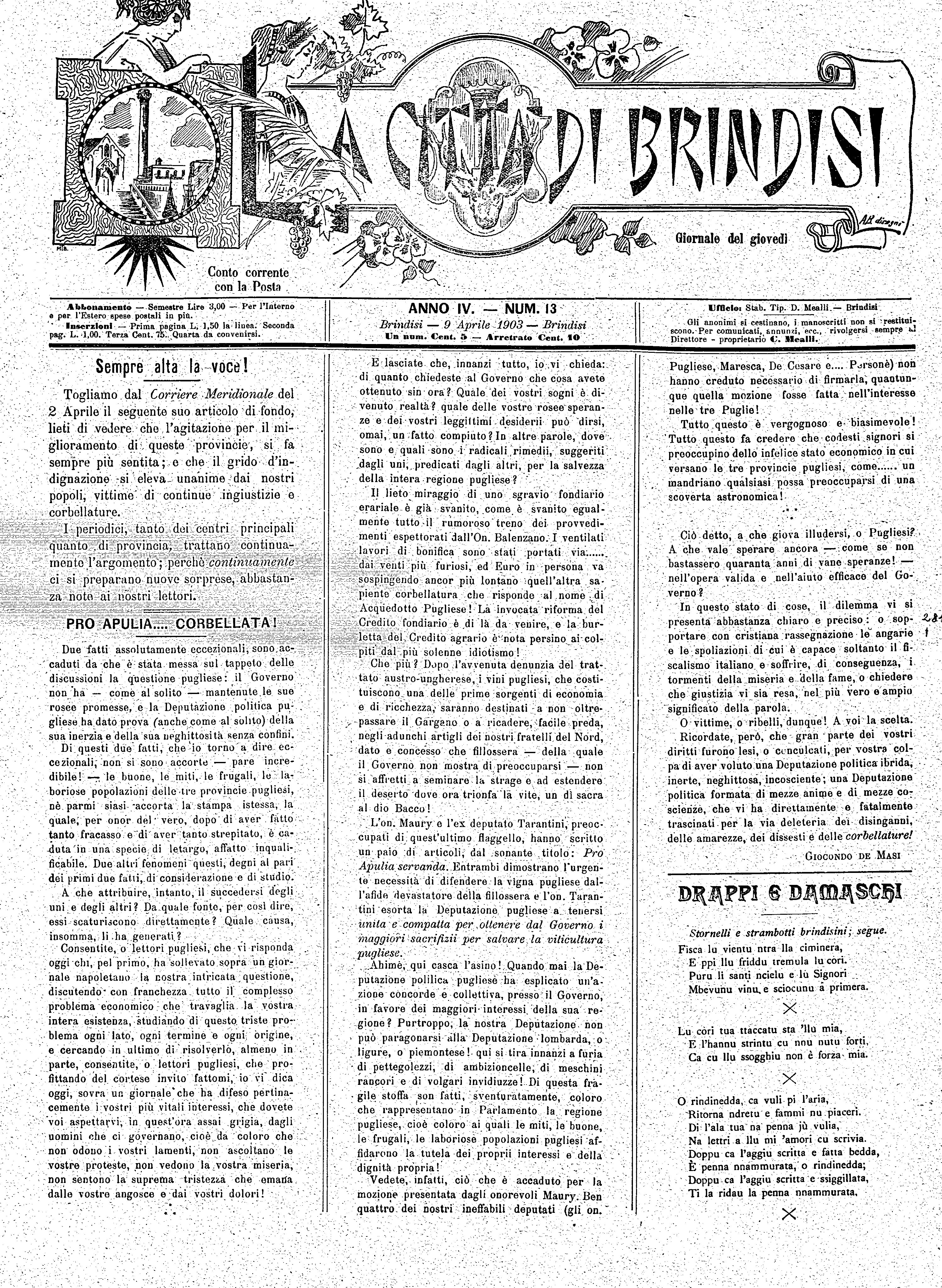 A. 4, n. 13 (09 Apr. 1903)