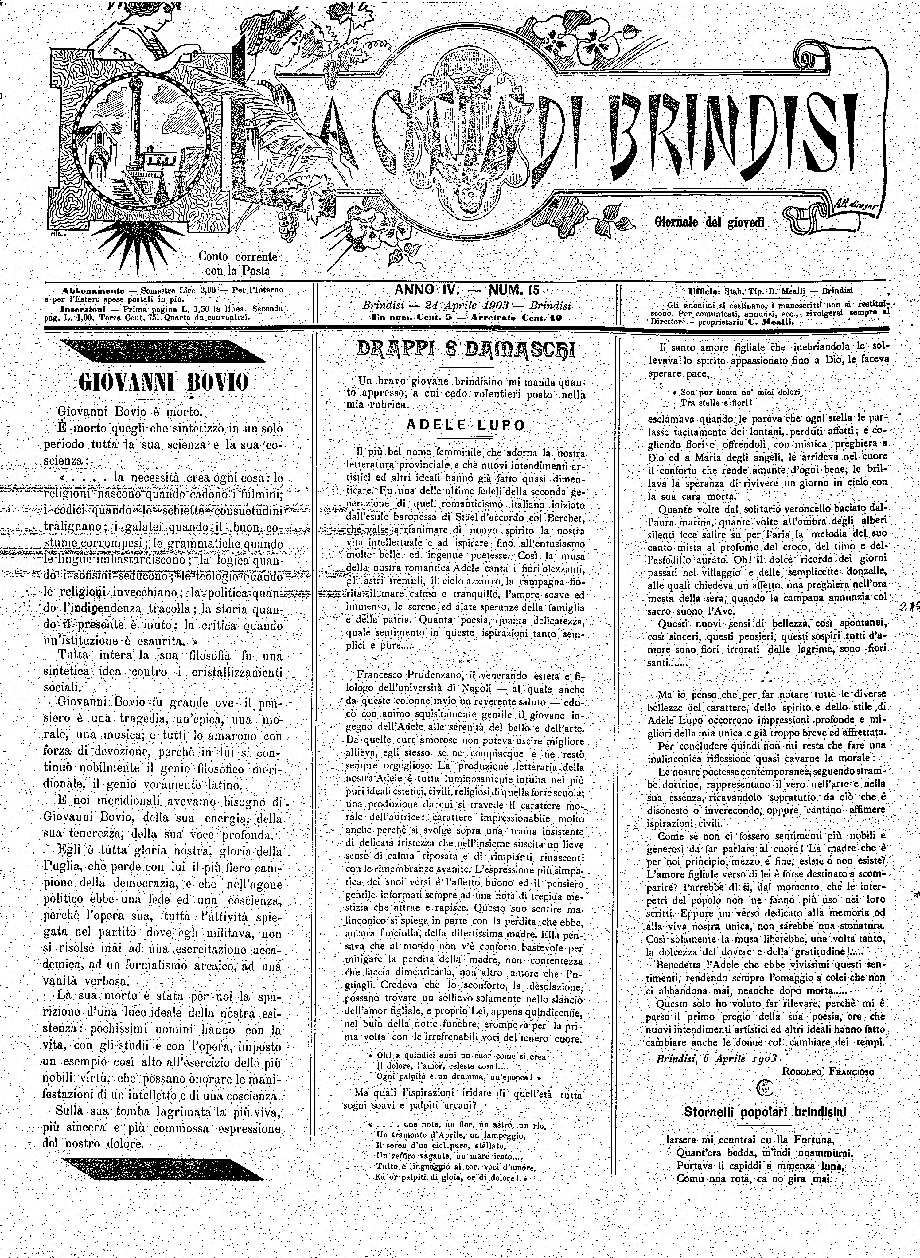 A. 4, n. 15 (24 Apr. 1903)