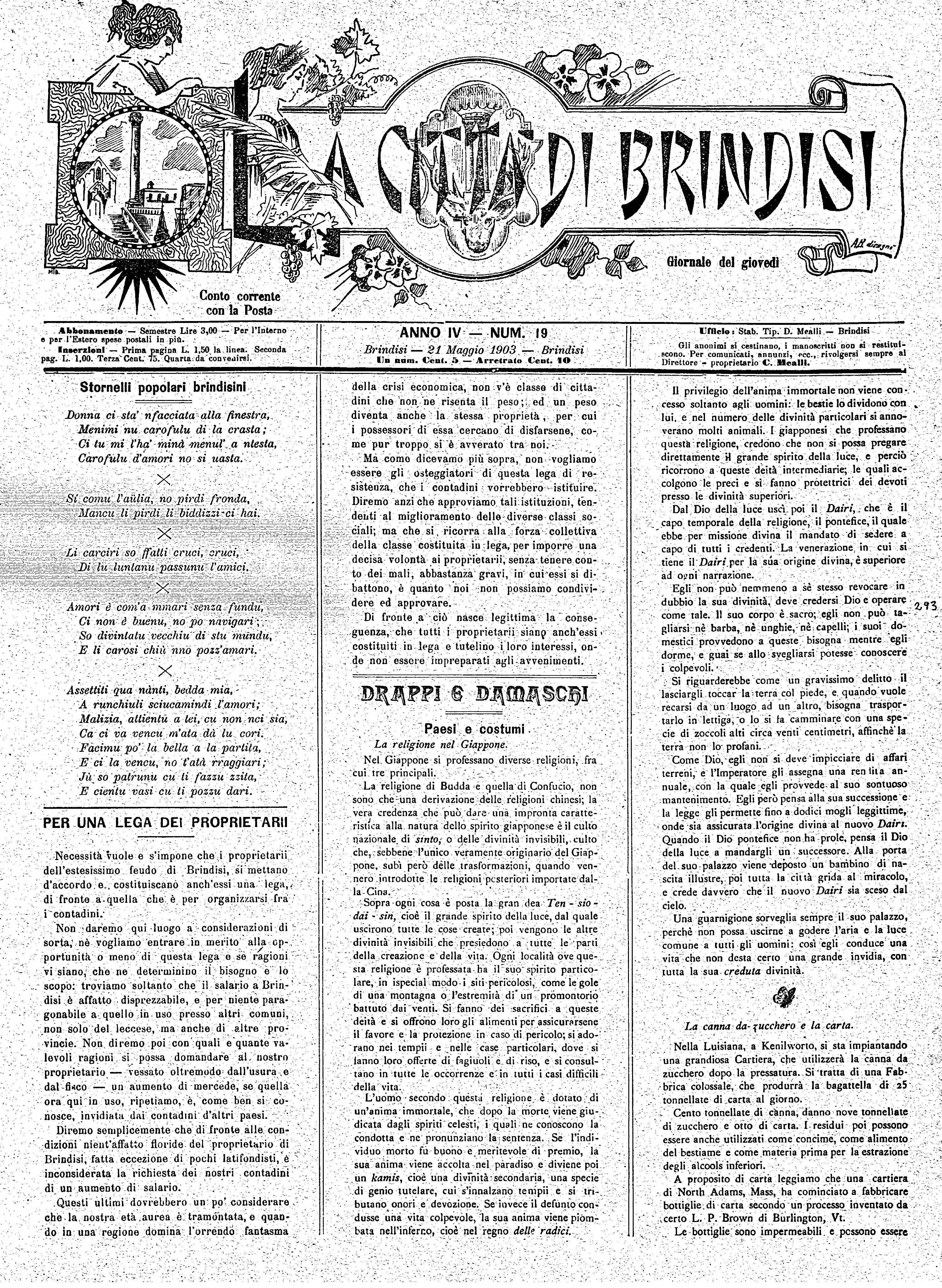 A. 4, n. 19 (21 Magg. 1903)