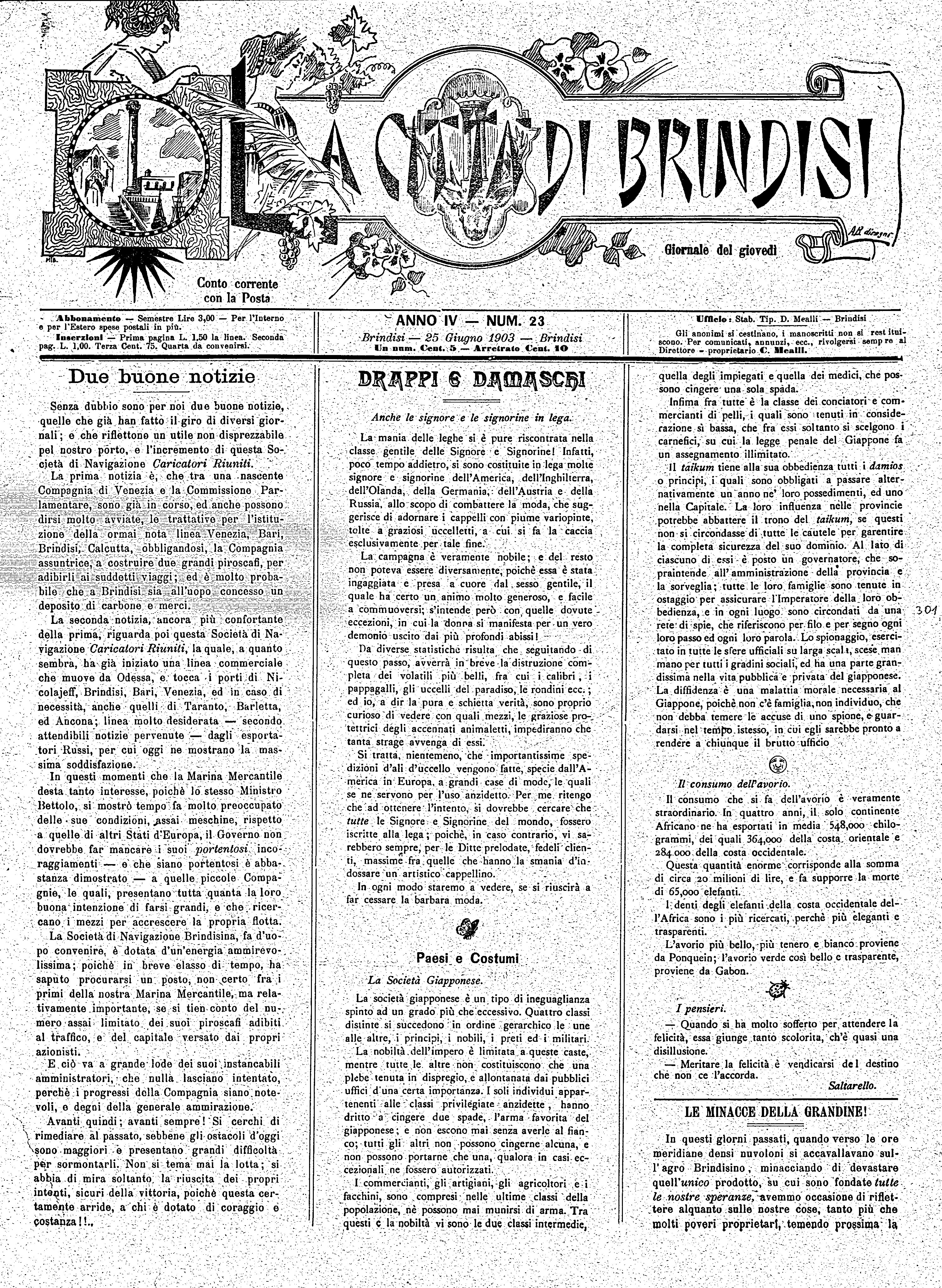 A. 4, n. 23 (25 Giu. 1903)