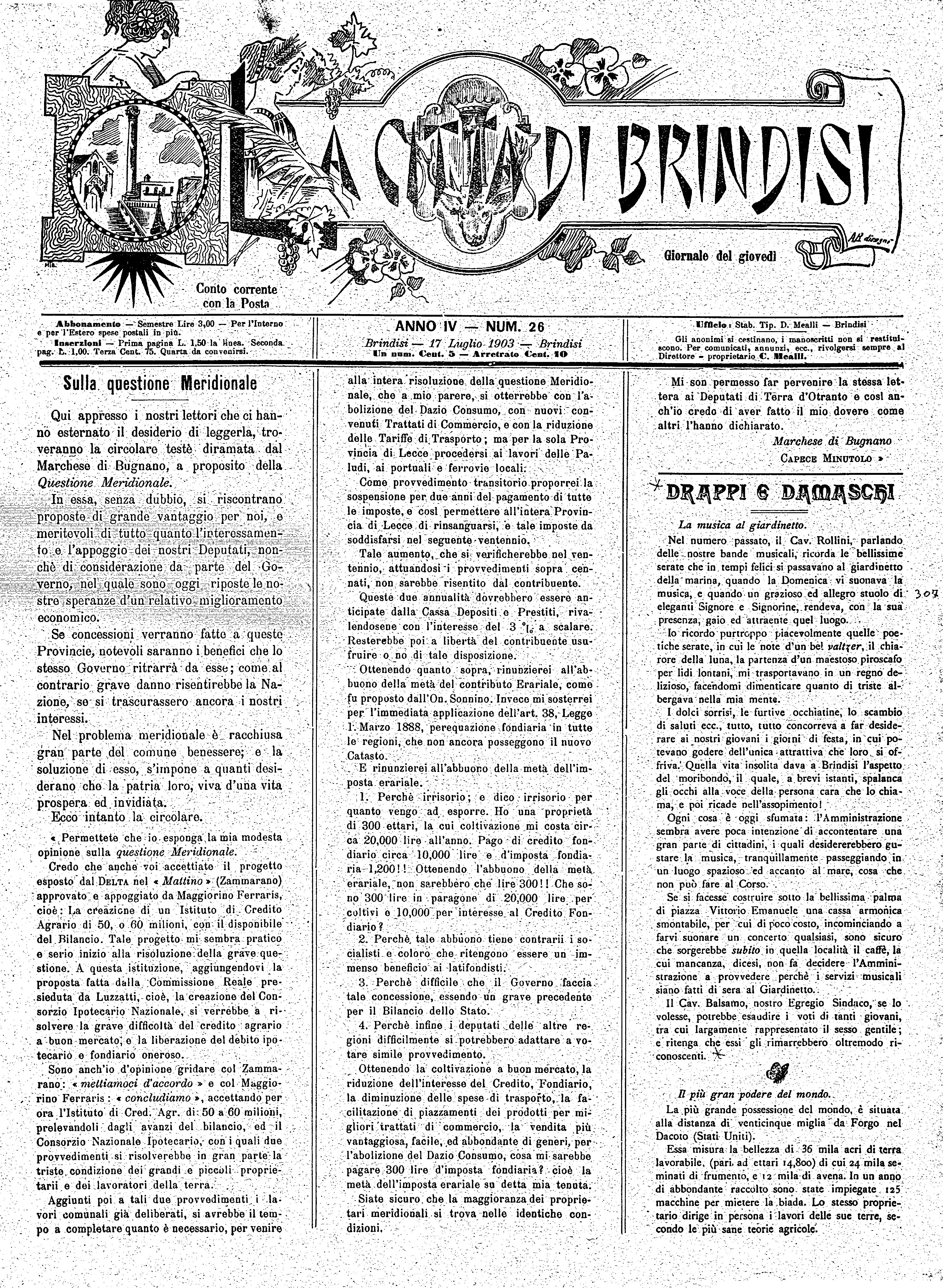 A. 4, n. 26 (17 Lug. 1903)