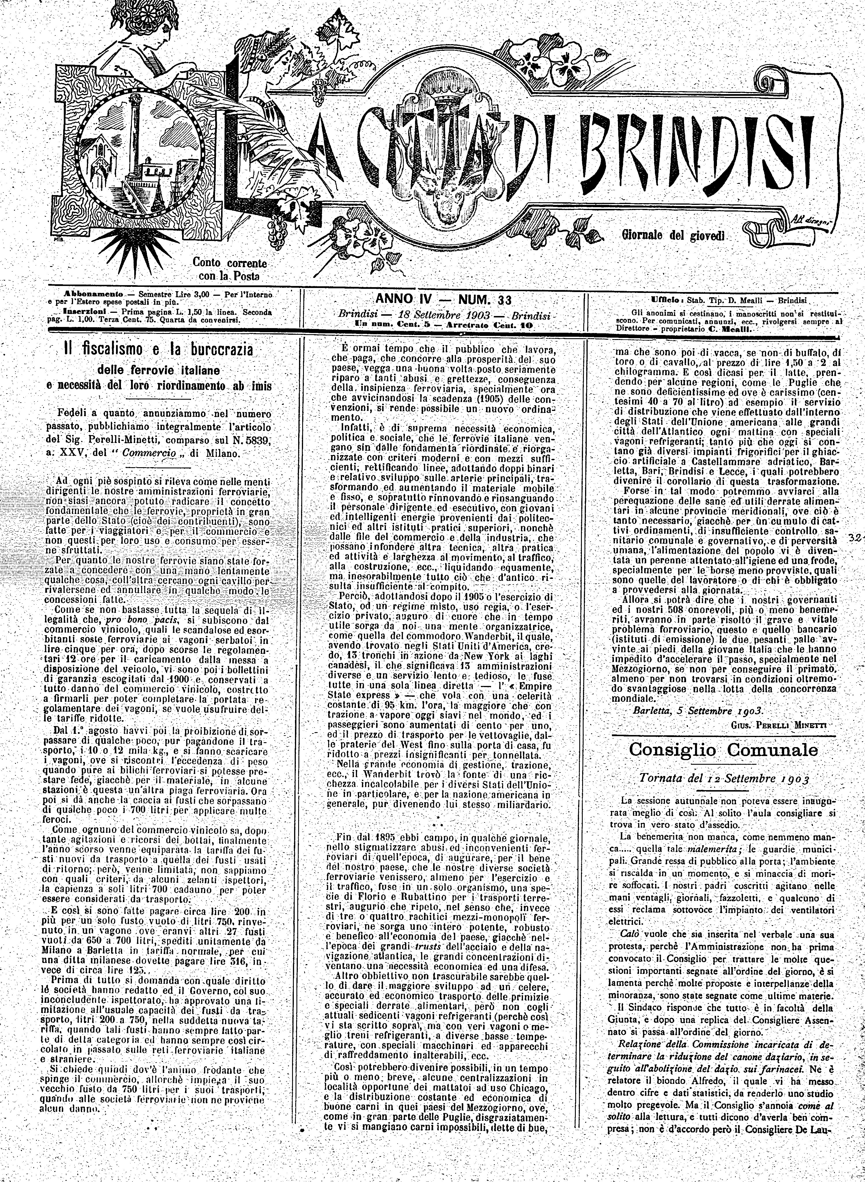 A. 4, n. 33 (18 Sett. 1903)