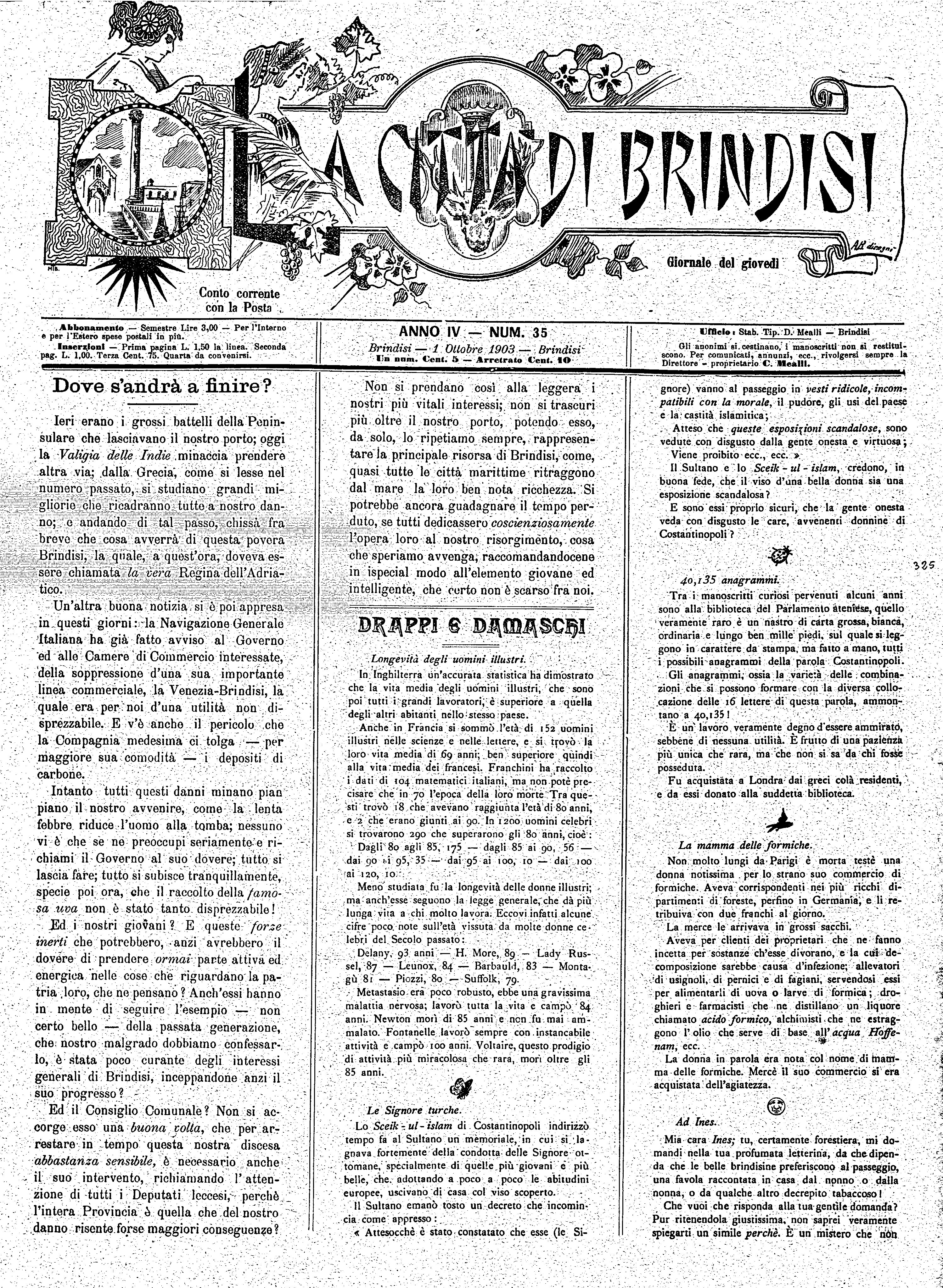 A. 4, n. 35 (01 Ott. 1903)