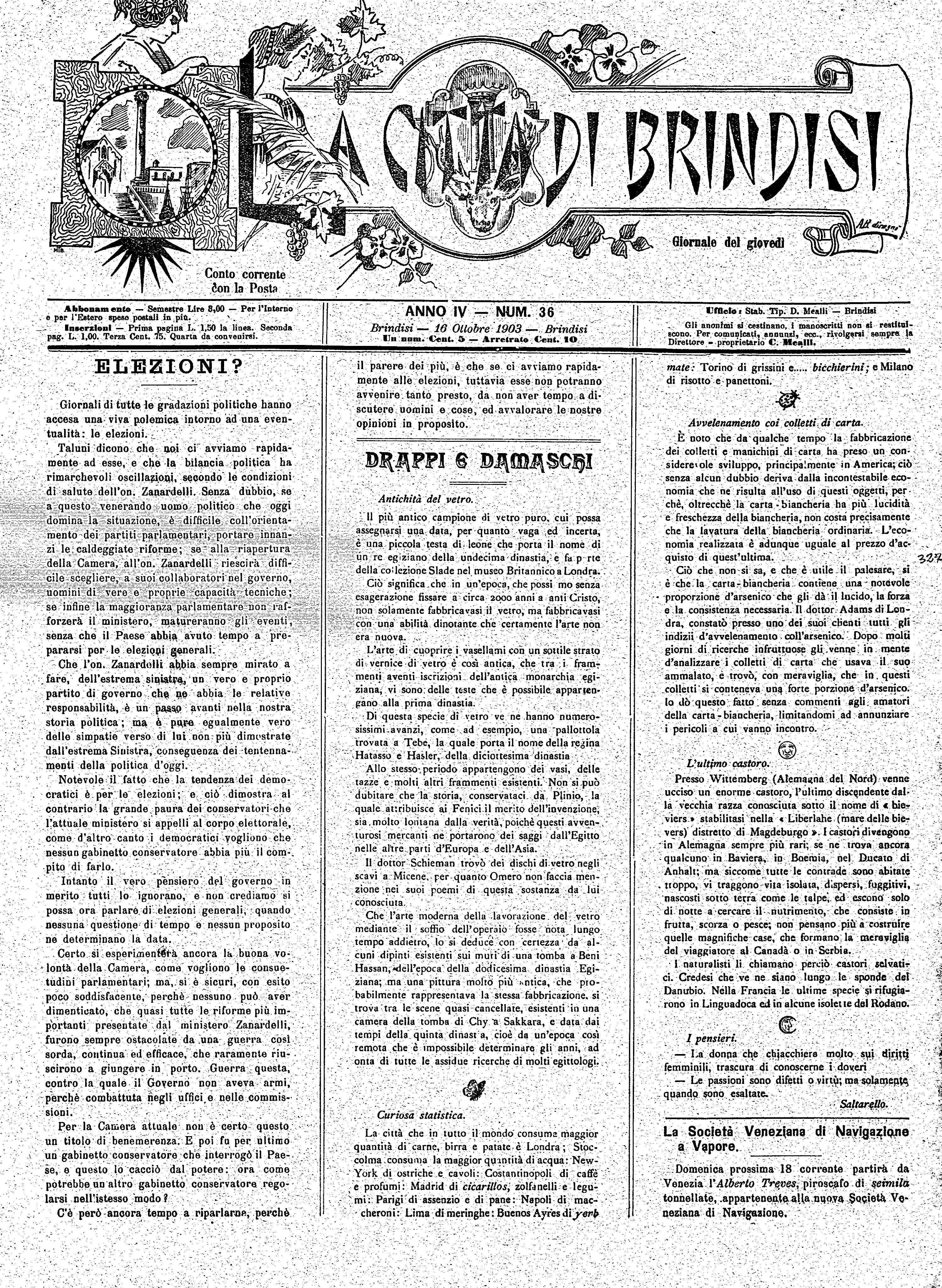 A. 4, n. 36 (16 Ott. 1903)