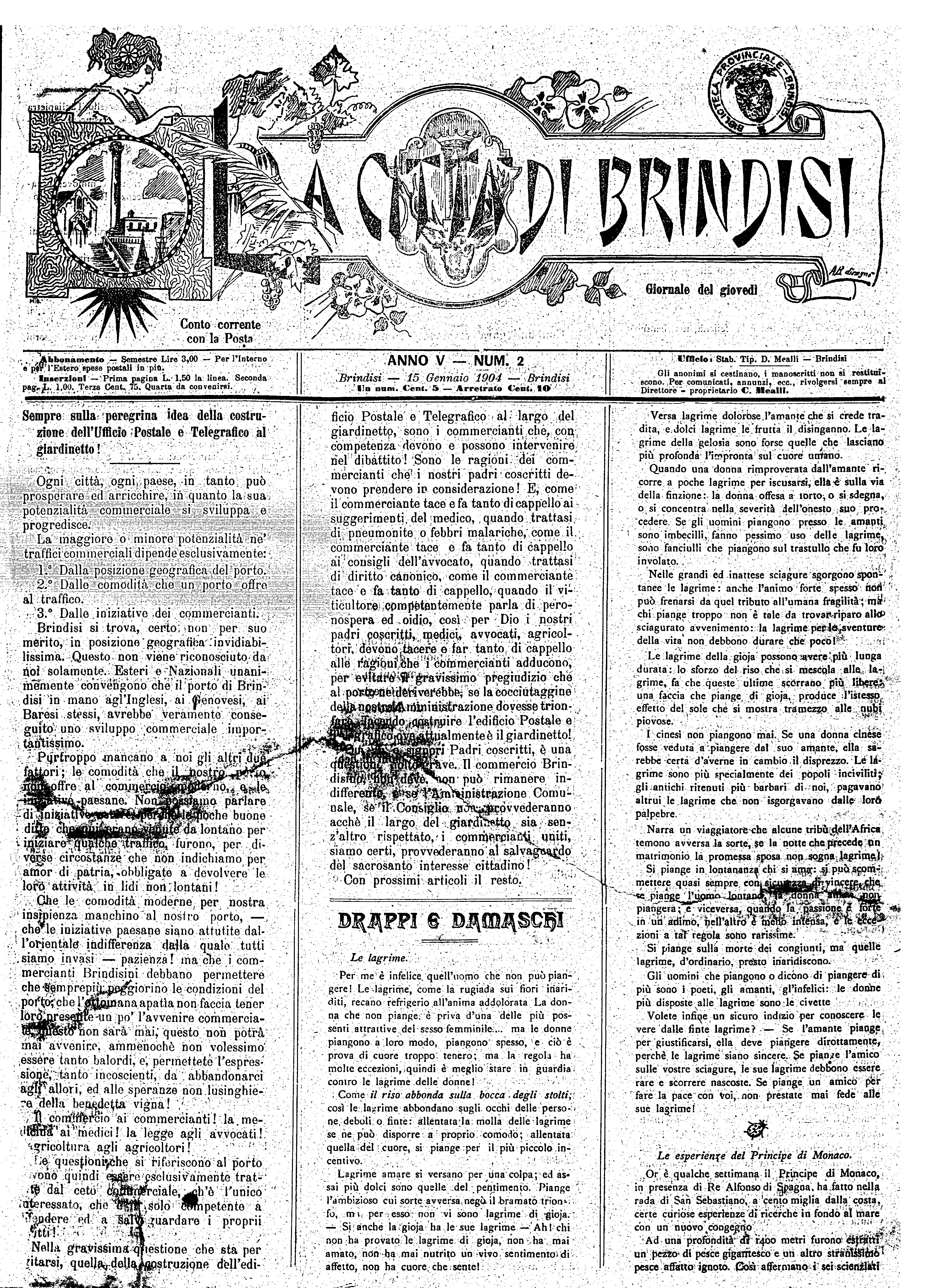A. 5, n. 02 (15 Genn. 1904)