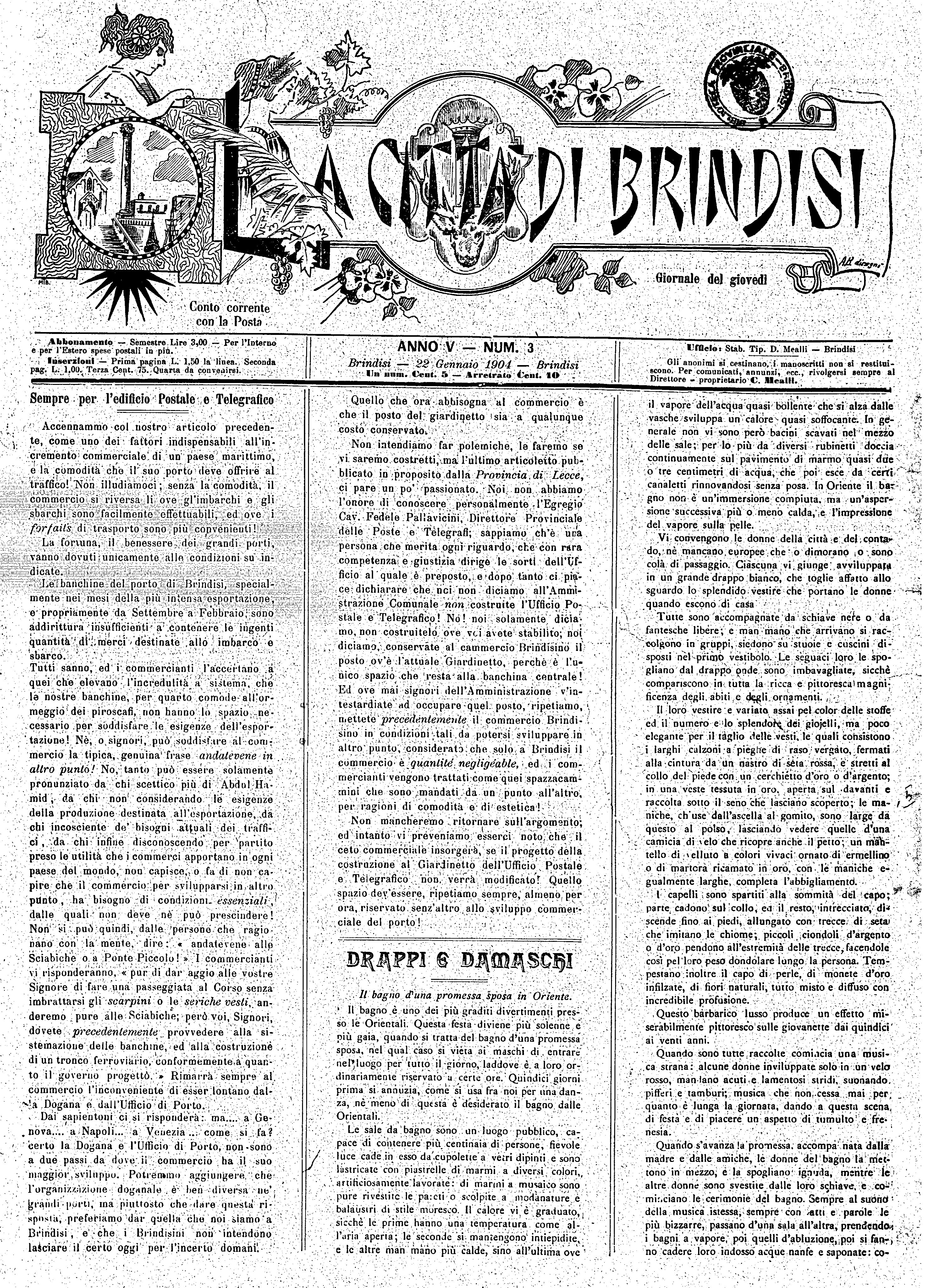 A. 5, n. 03 (22 Genn. 1904)