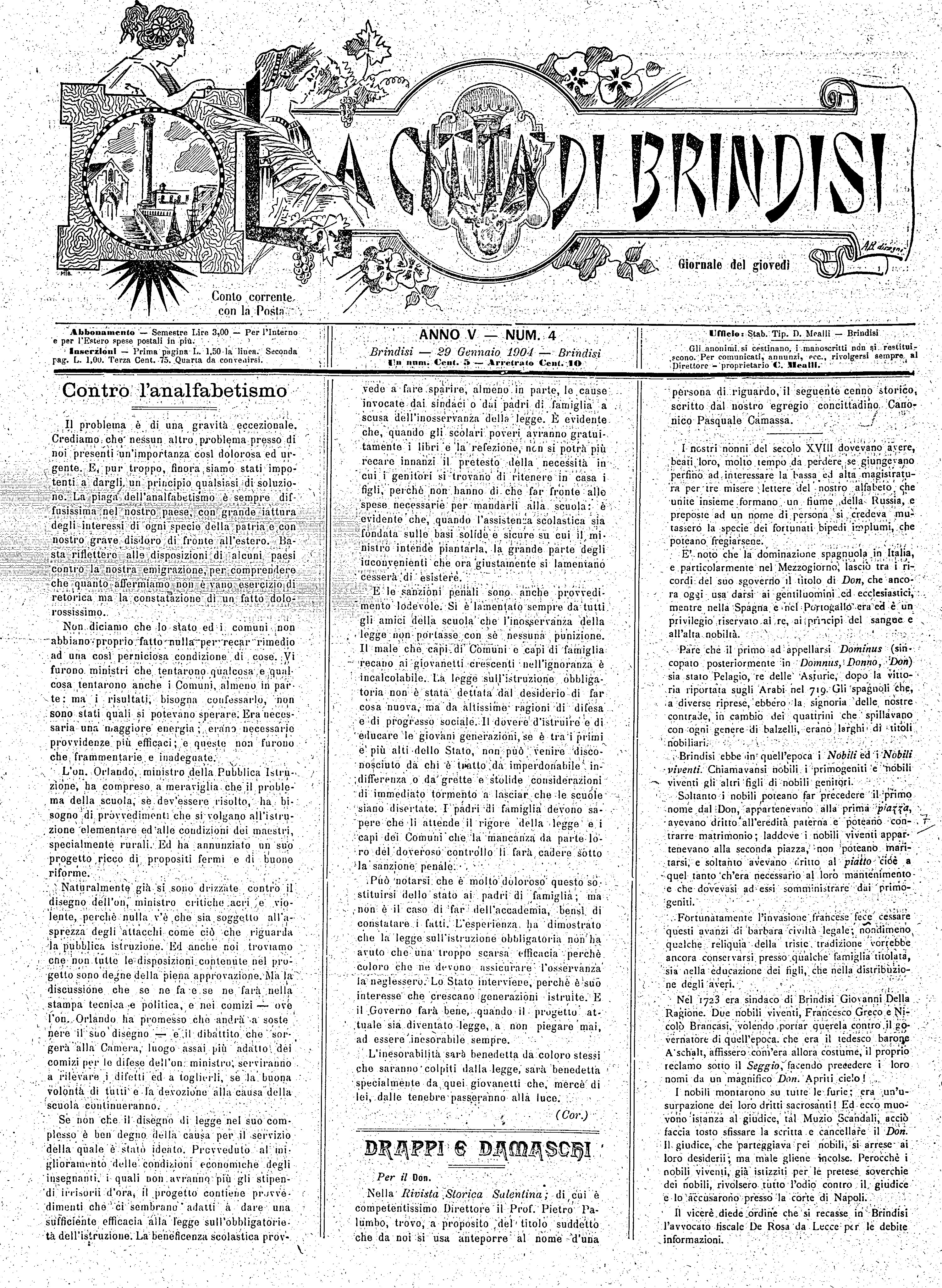 A. 5, n. 04 (29 Genn. 1904)