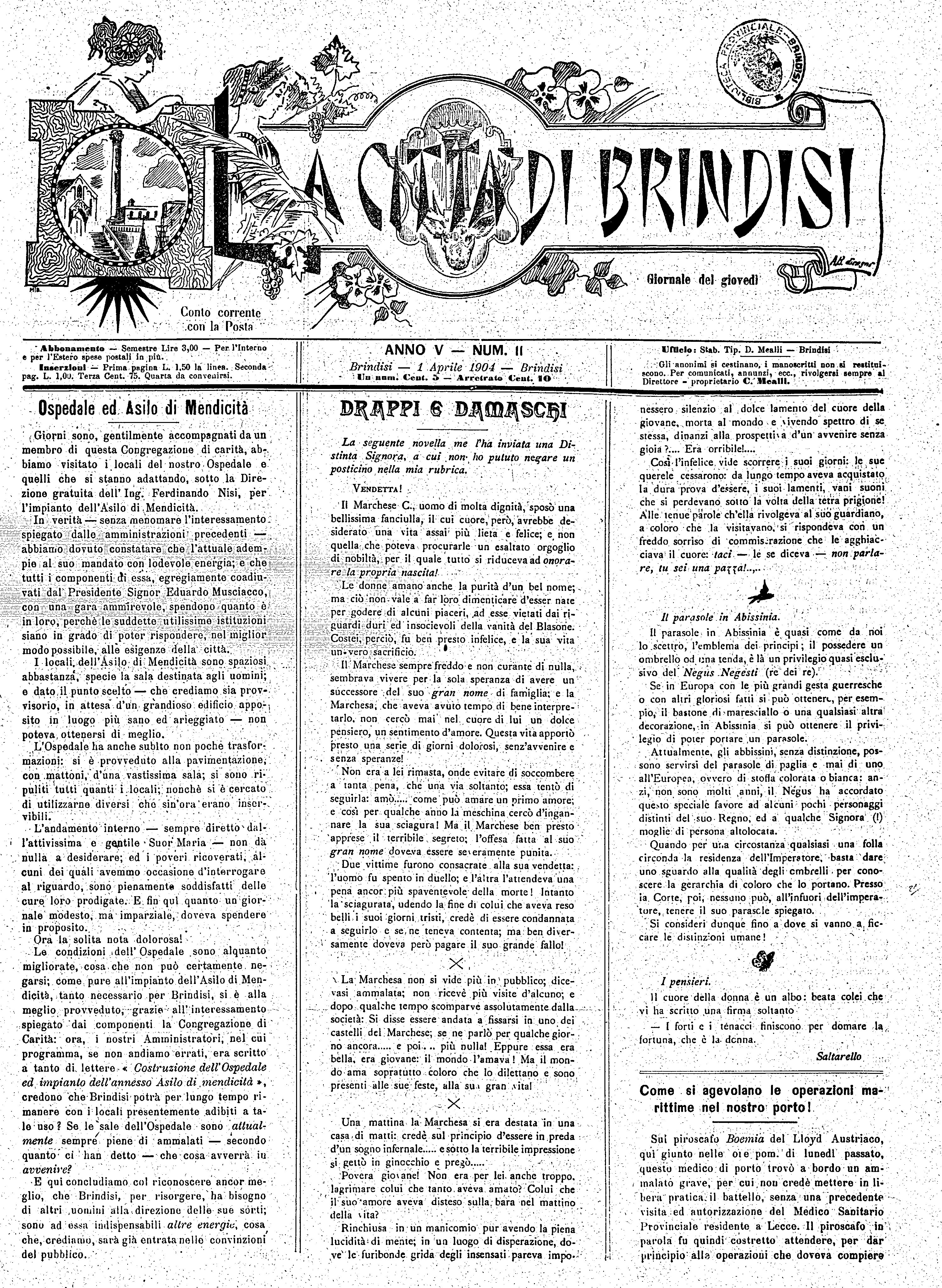 A. 5, n. 11 (04 Apr. 1904)