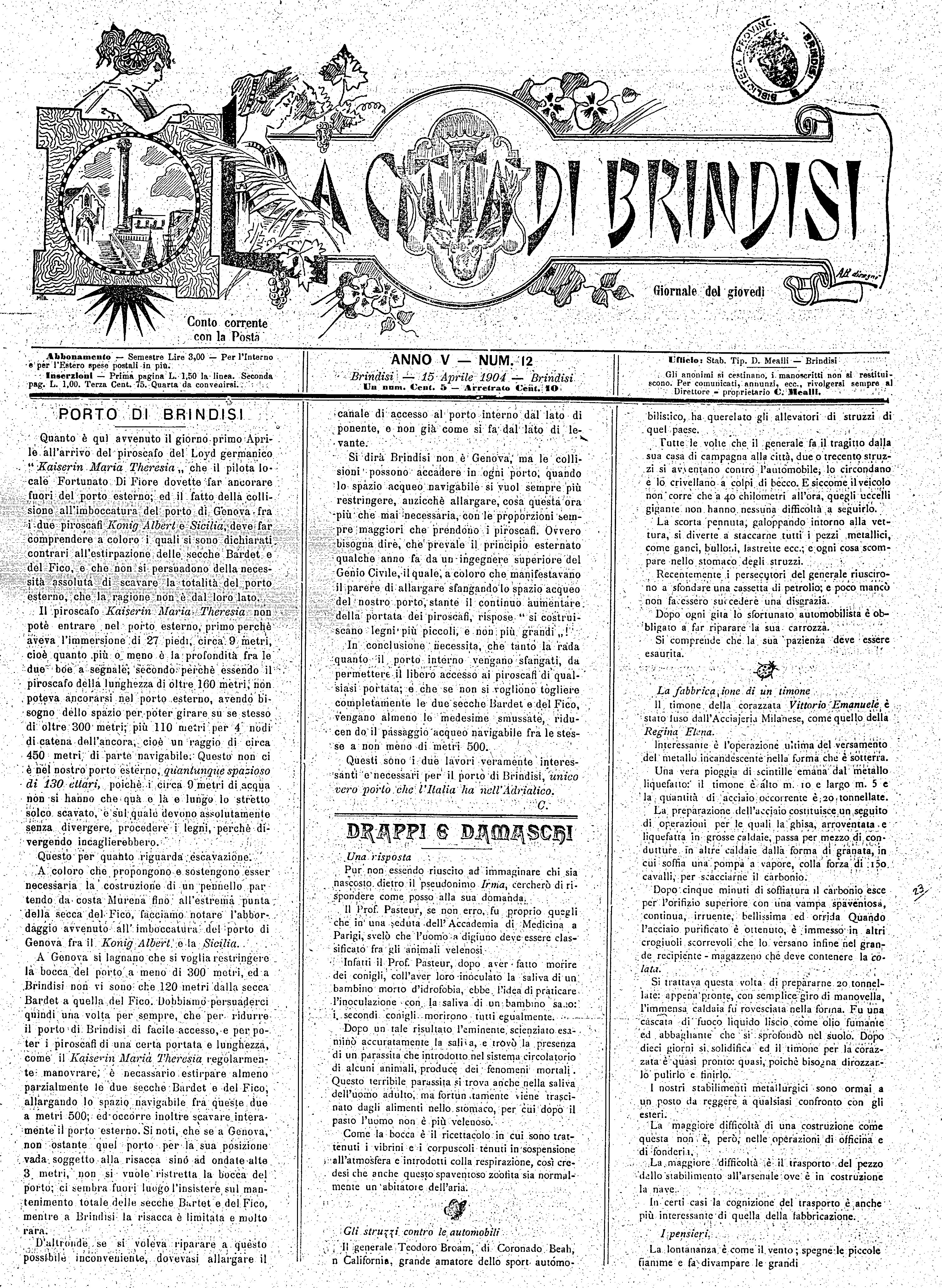A. 5, n. 12 (15 Apr. 1904)