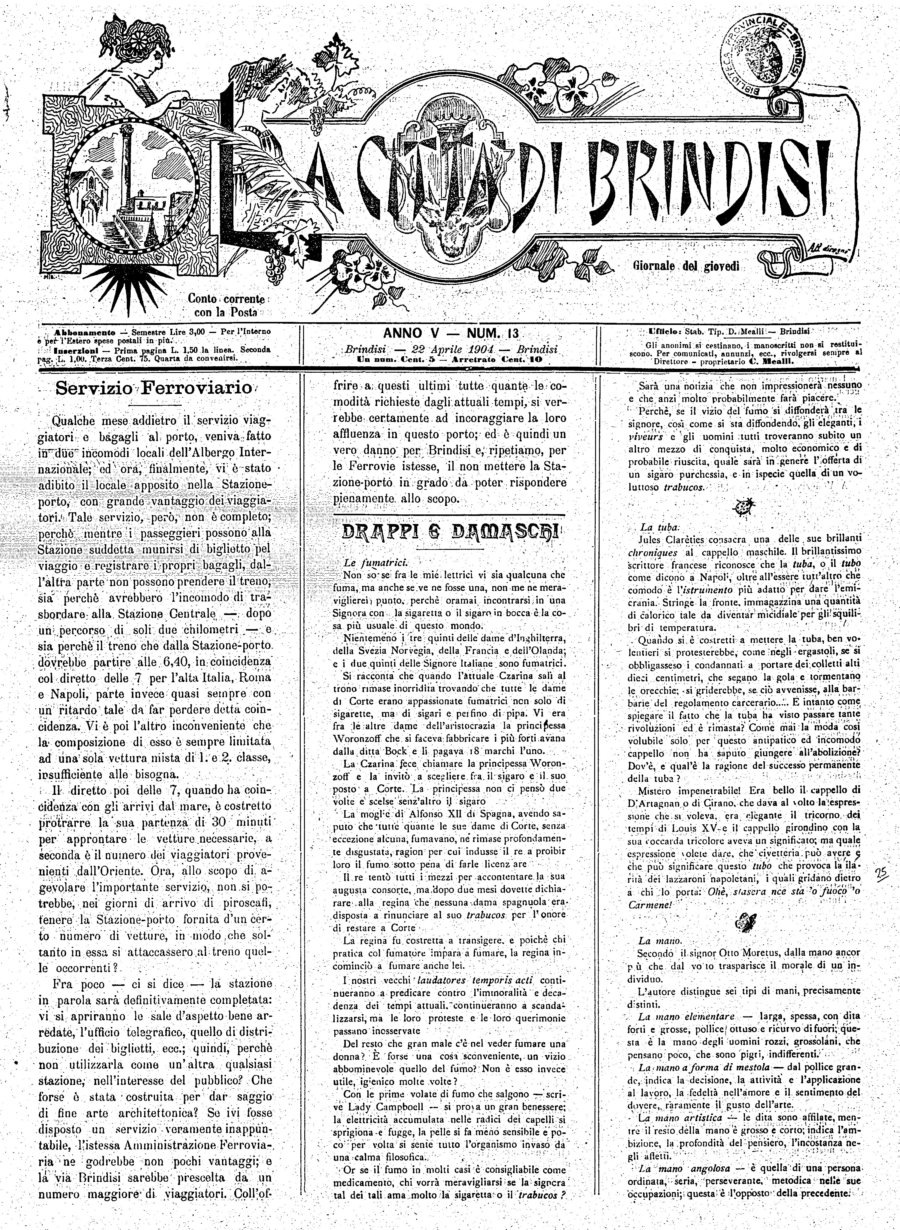 A. 5, n. 13 (22 Apr. 1904)