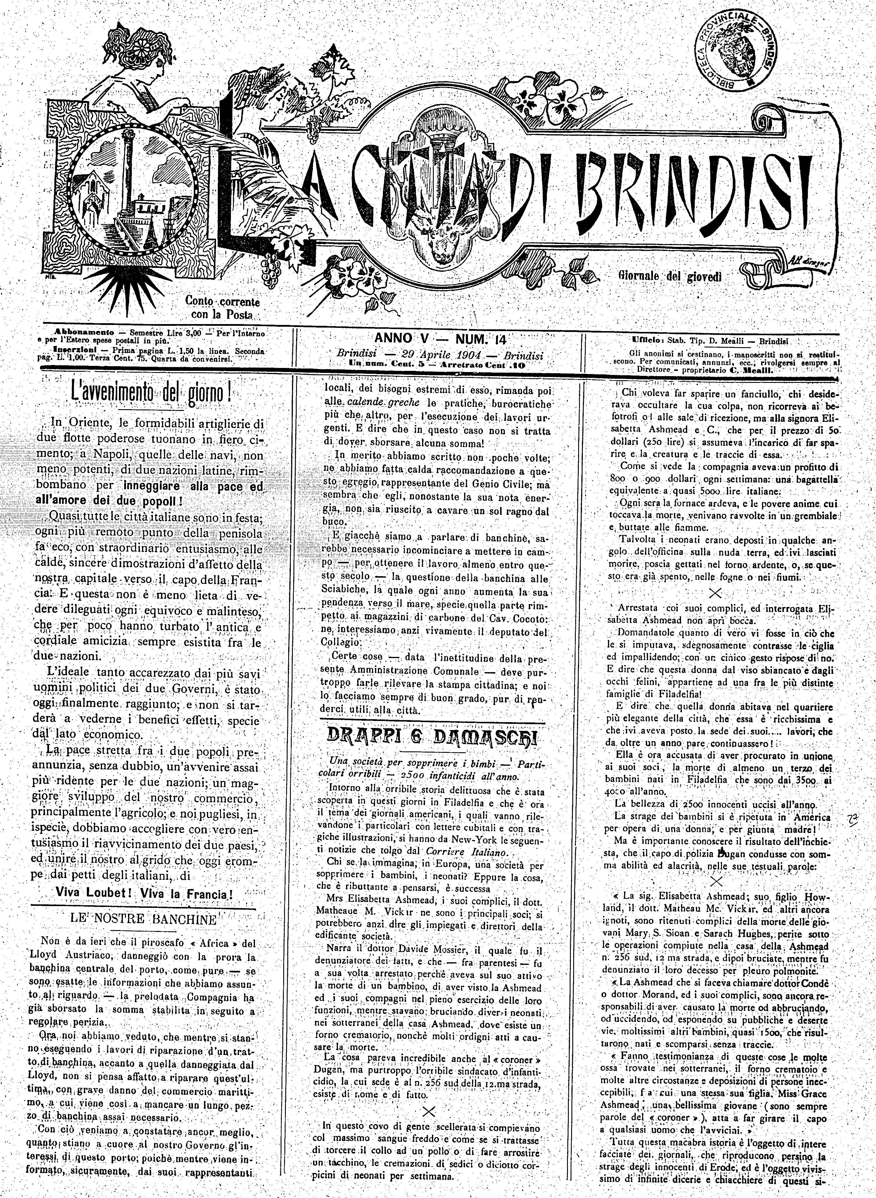 A. 5, n. 14 (29 Apr. 1904)