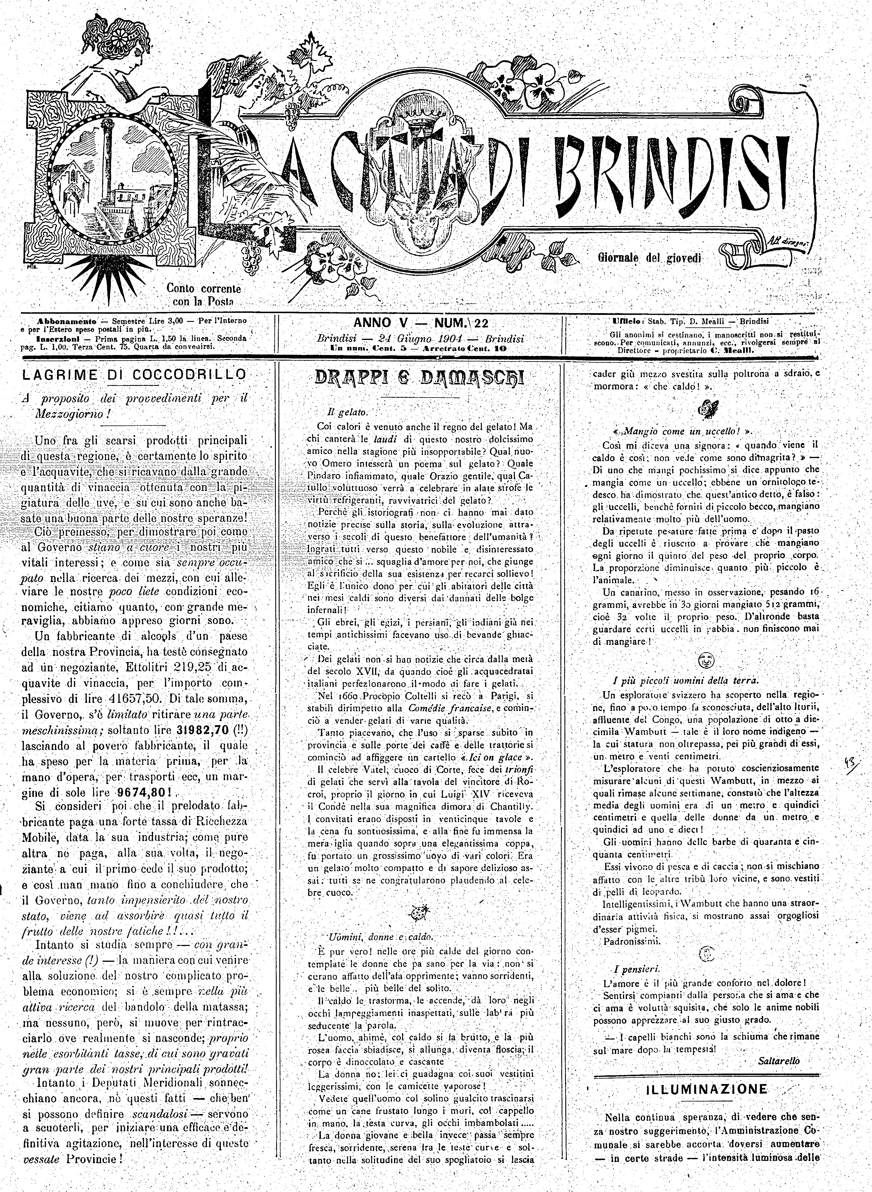 A. 5, n. 22 (24 Giu. 1904)