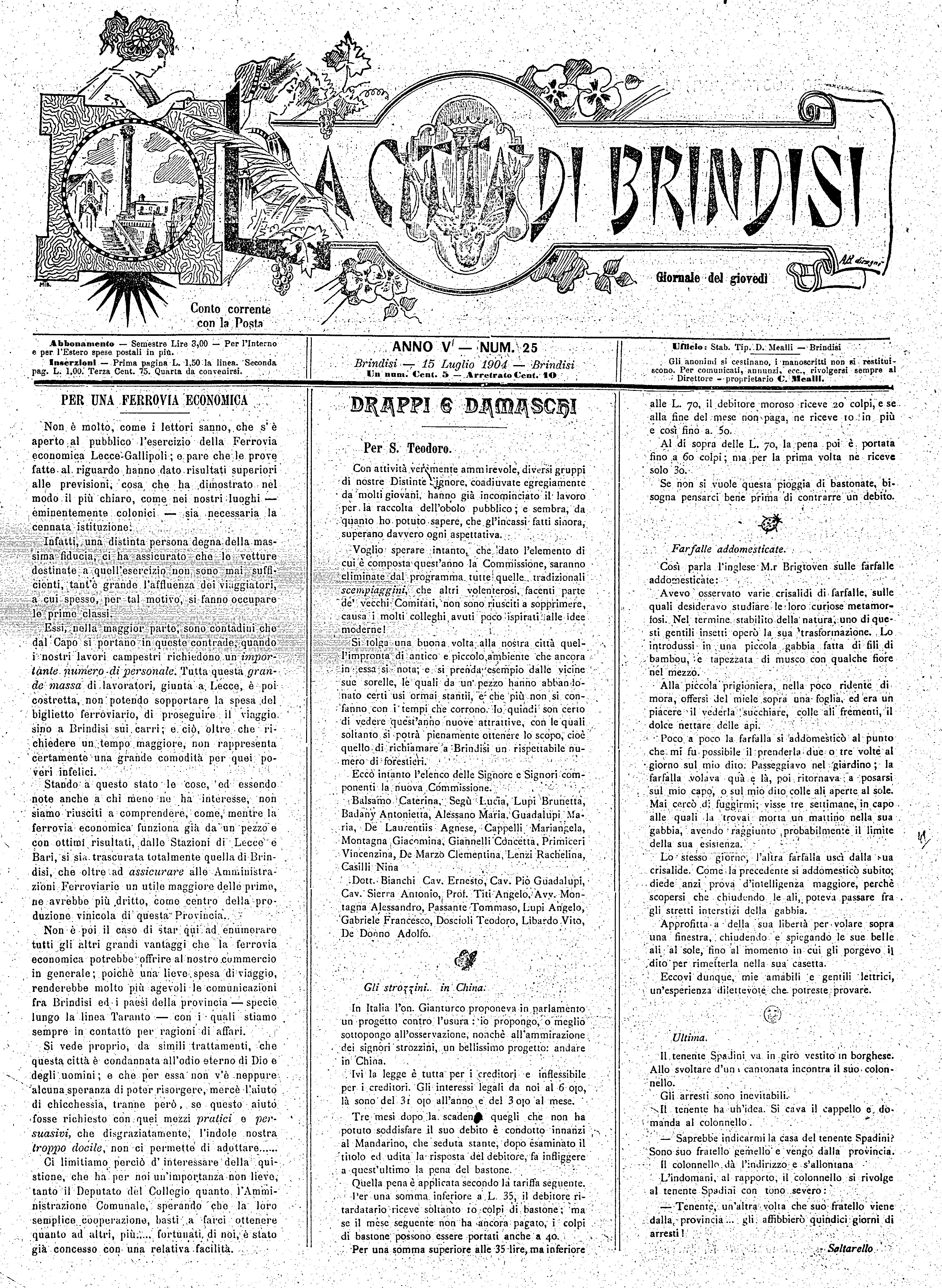 A. 5, n. 25 (15 Lug. 1904)