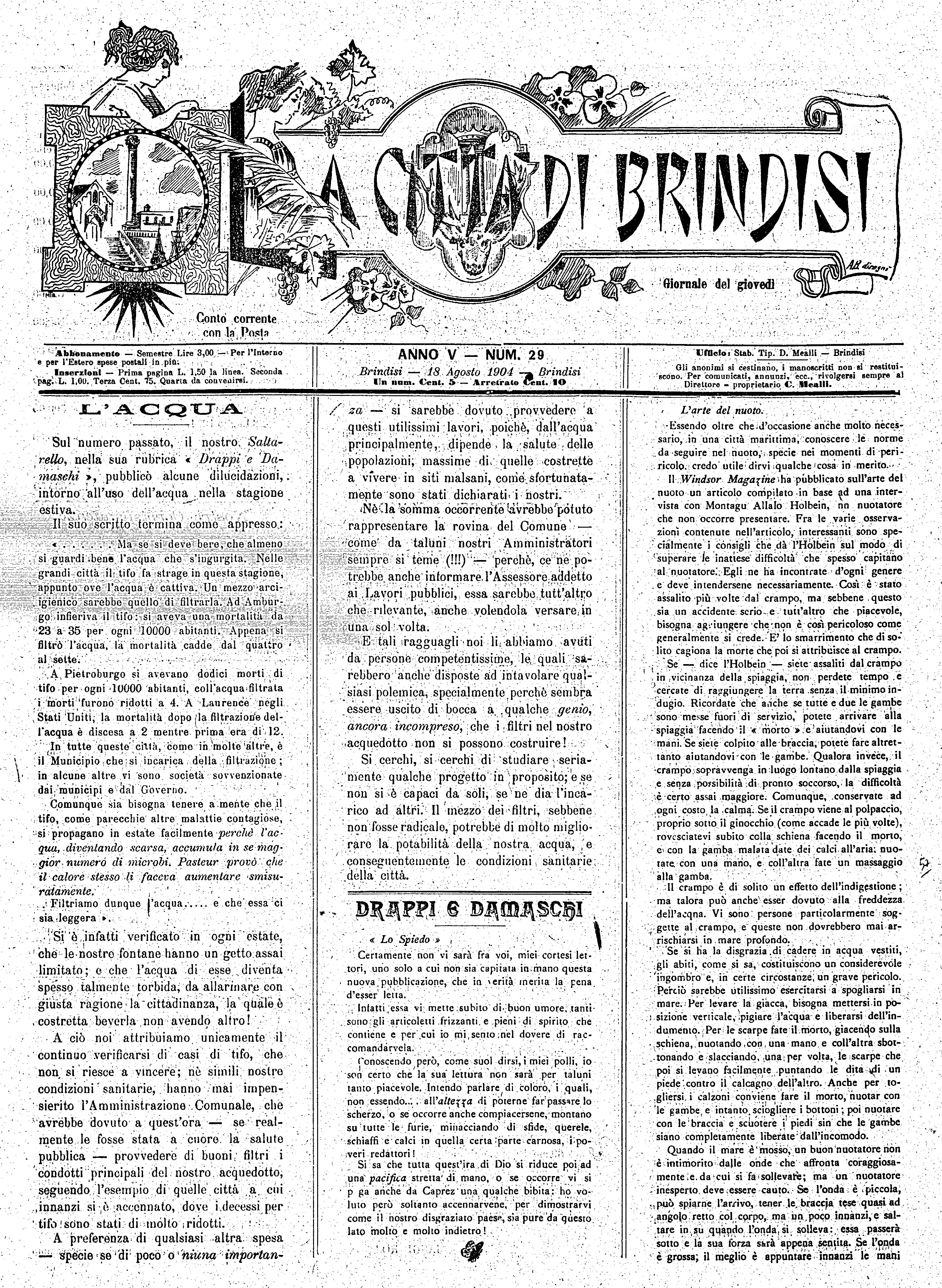 A. 5, n. 29 (18 Ago. 1904)