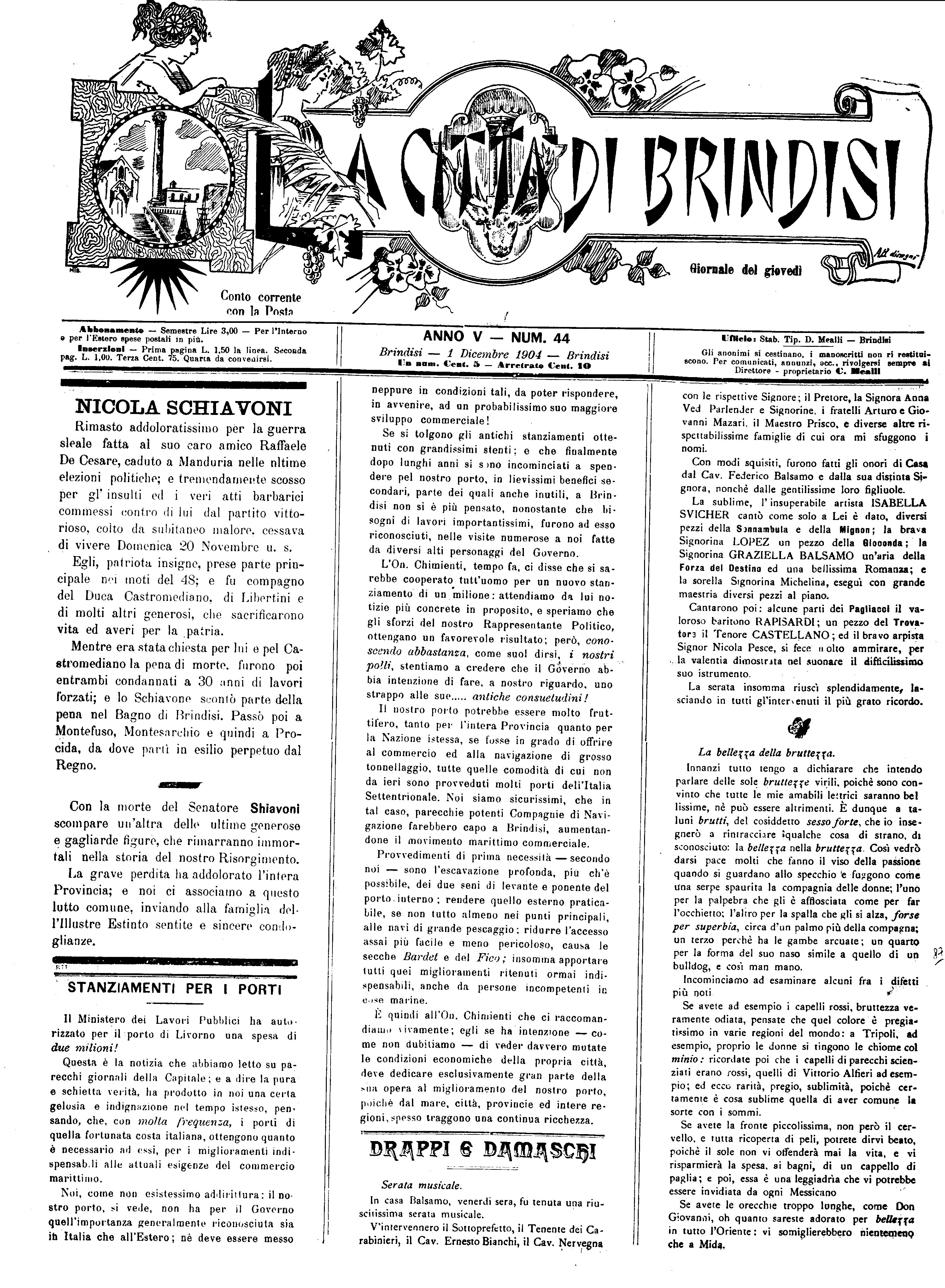 A. 5, n. 44 (01 Dic. 1904)