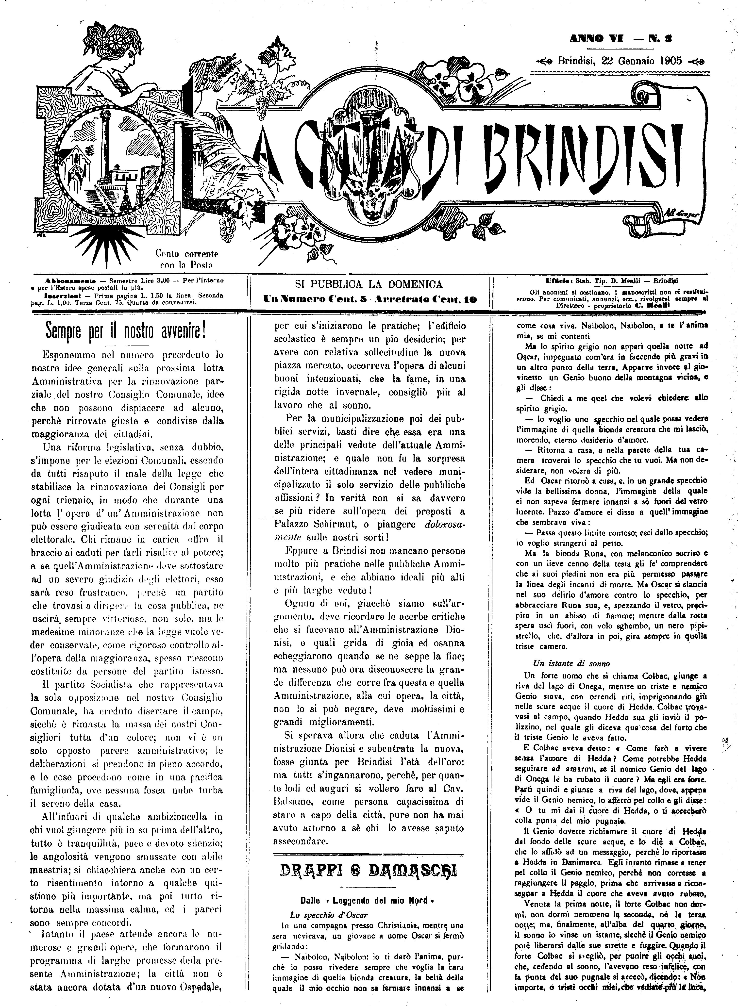 A. 6, n. 03 (22 Genn. 1905)