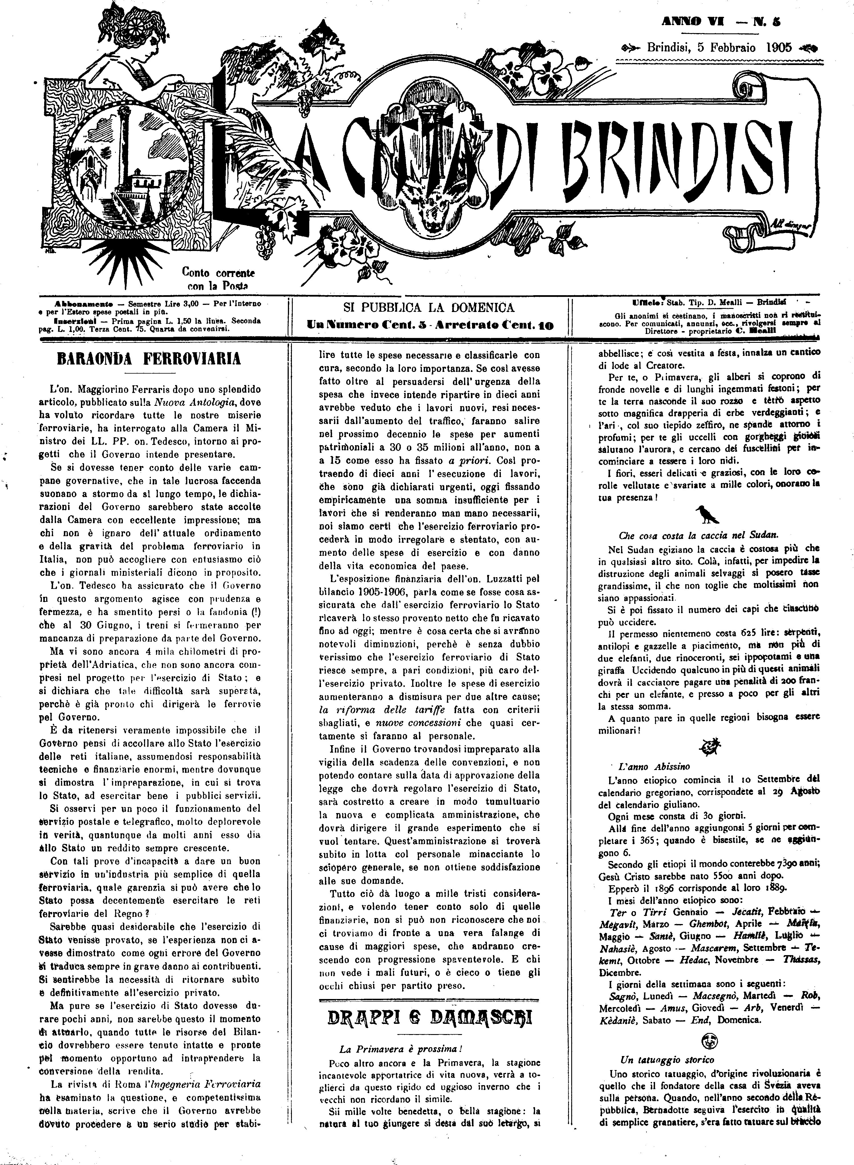 A. 6, n. 05 (05 Febb. 1905)