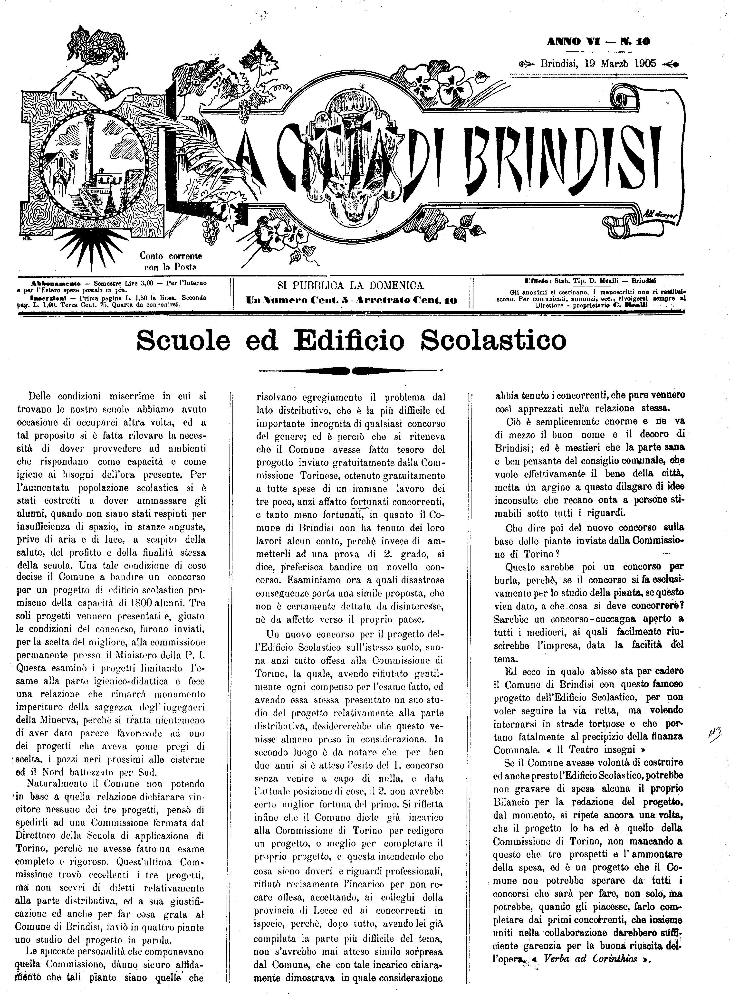 A. 6, n. 10 (19 Mar. 1905)