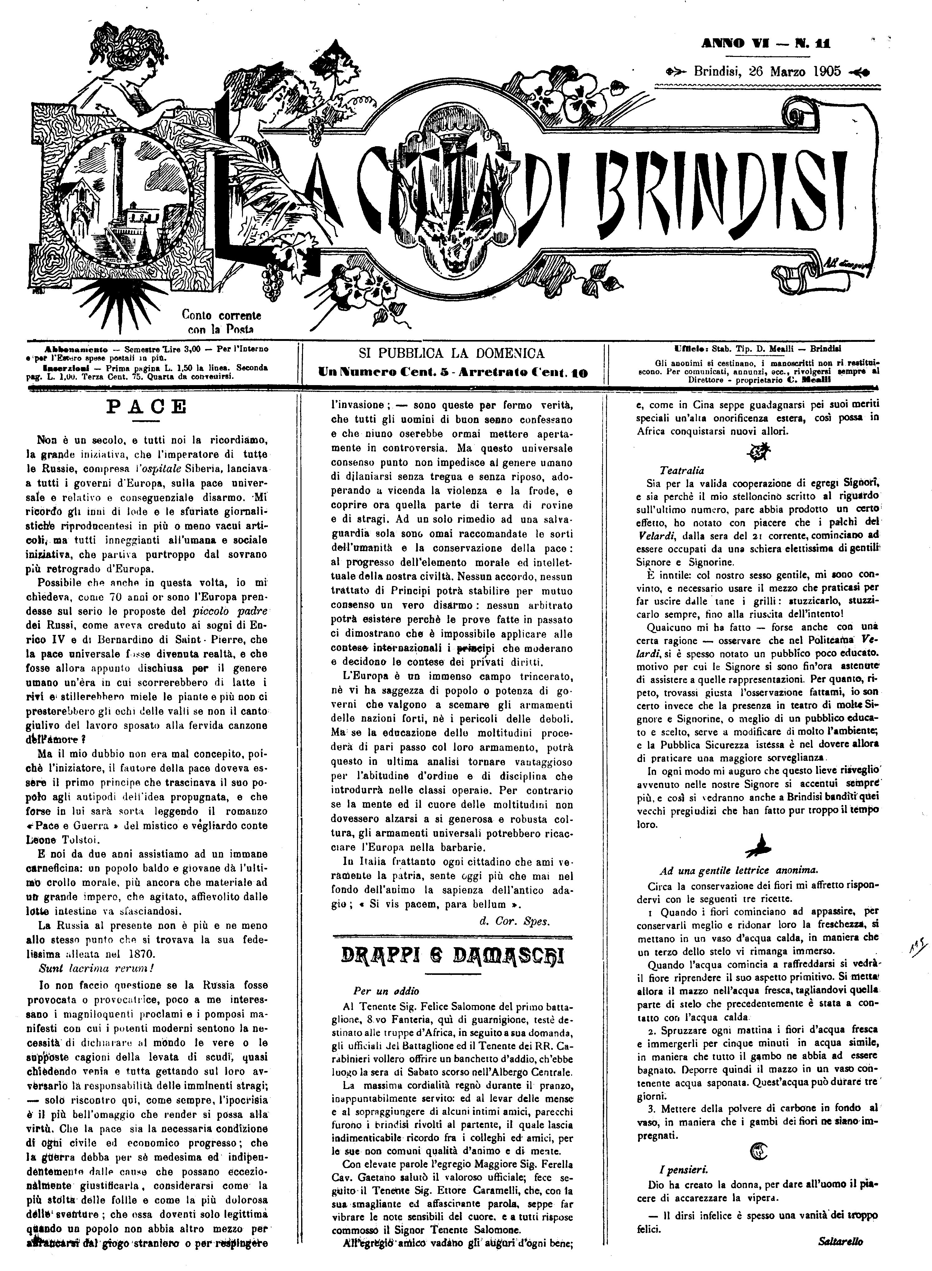 A. 6, n. 11 (26 Mar. 1905)