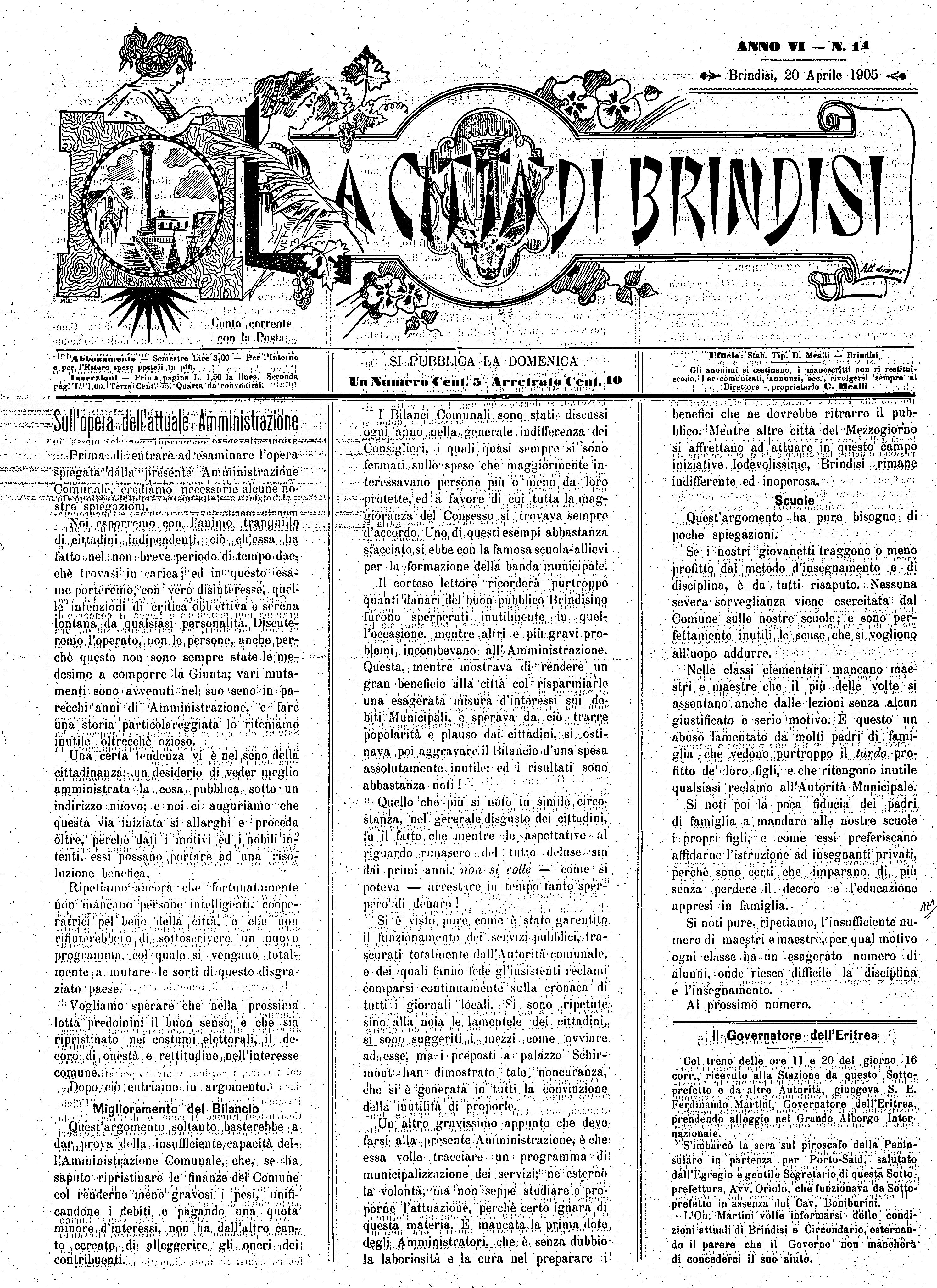 A. 6, n. 14 (20 Apr. 1905)