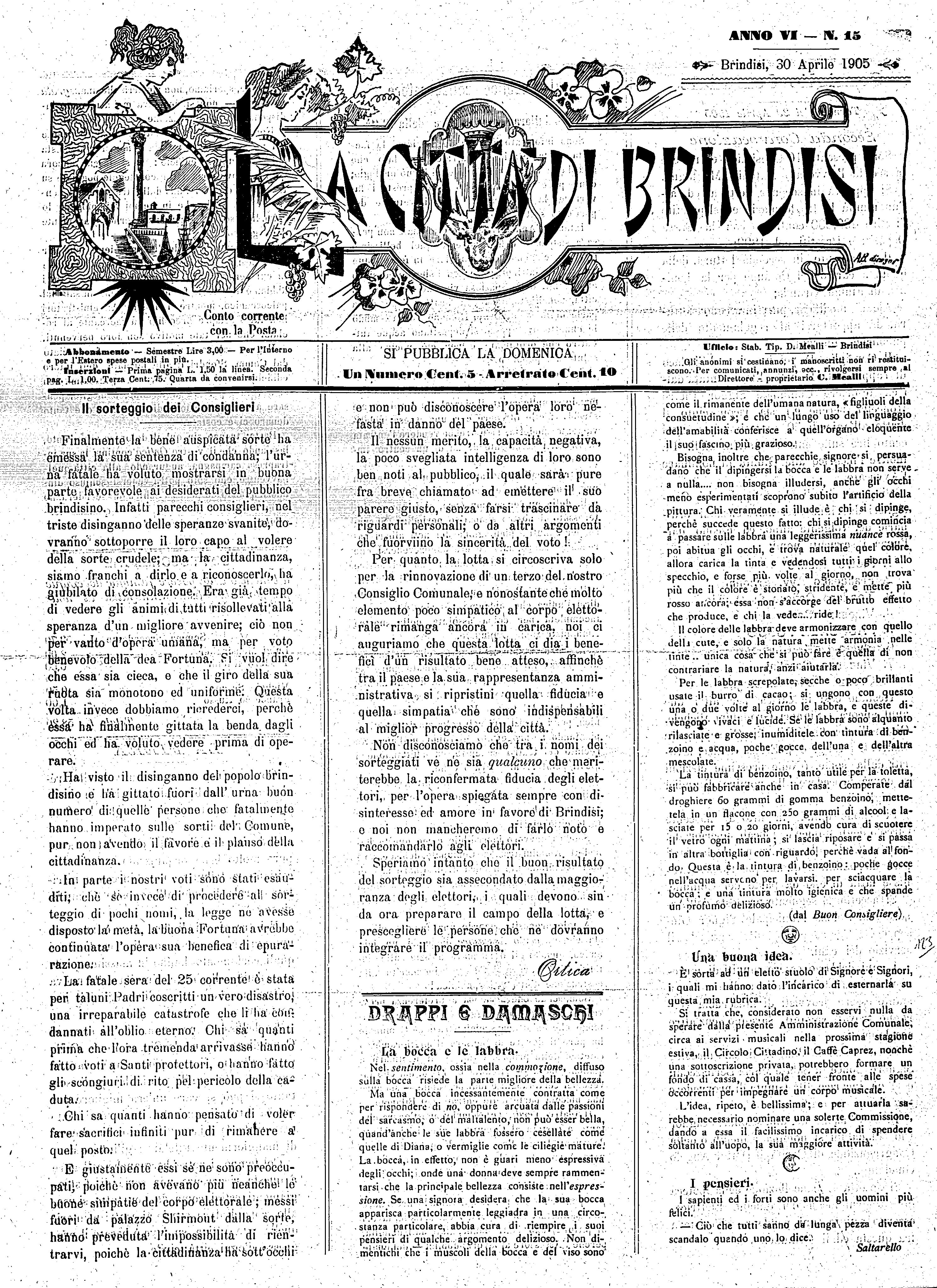 A. 6, n. 15 (30 Apr. 1905)