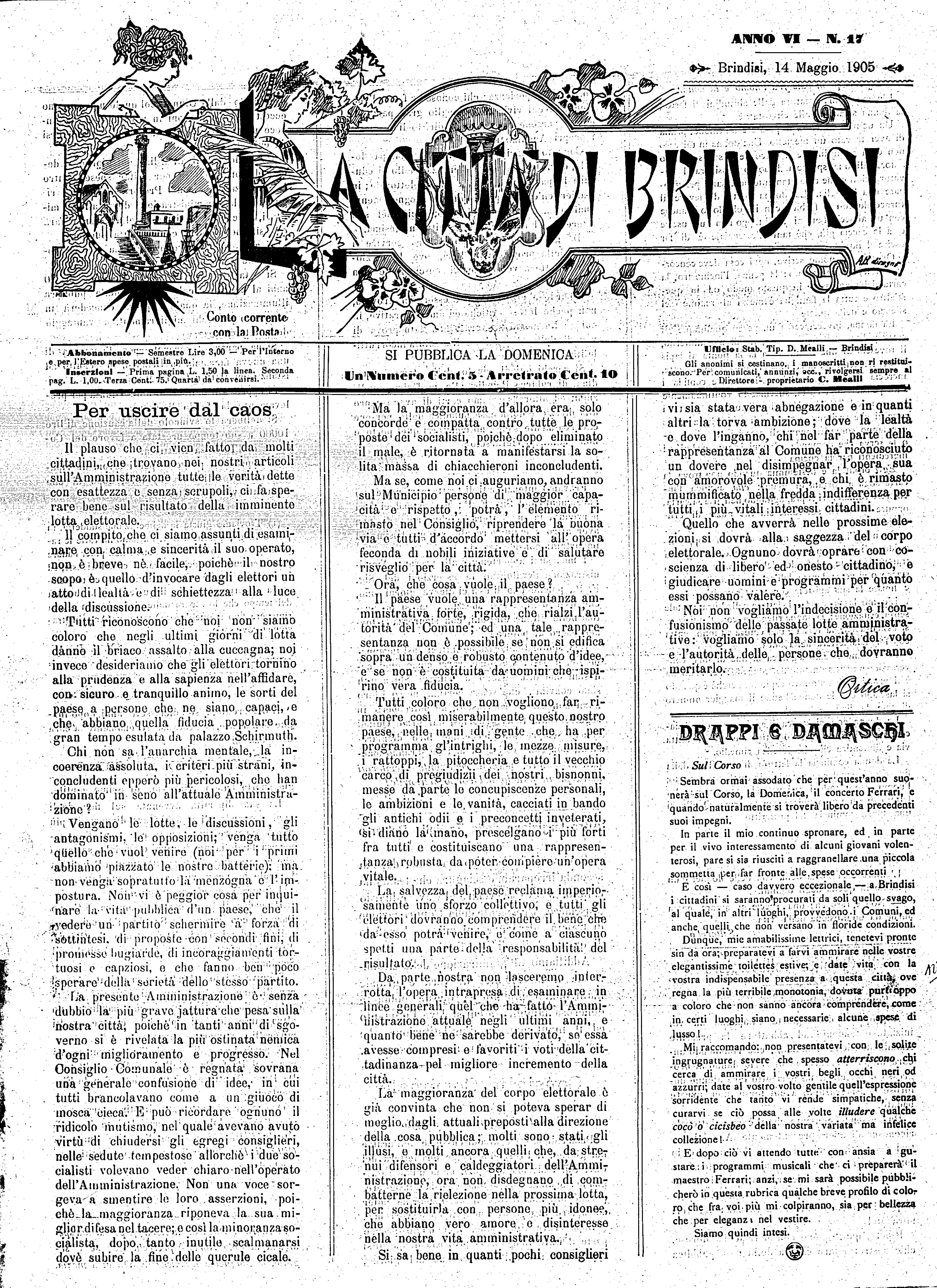 A. 6, n. 17 (14 Magg. 1905)